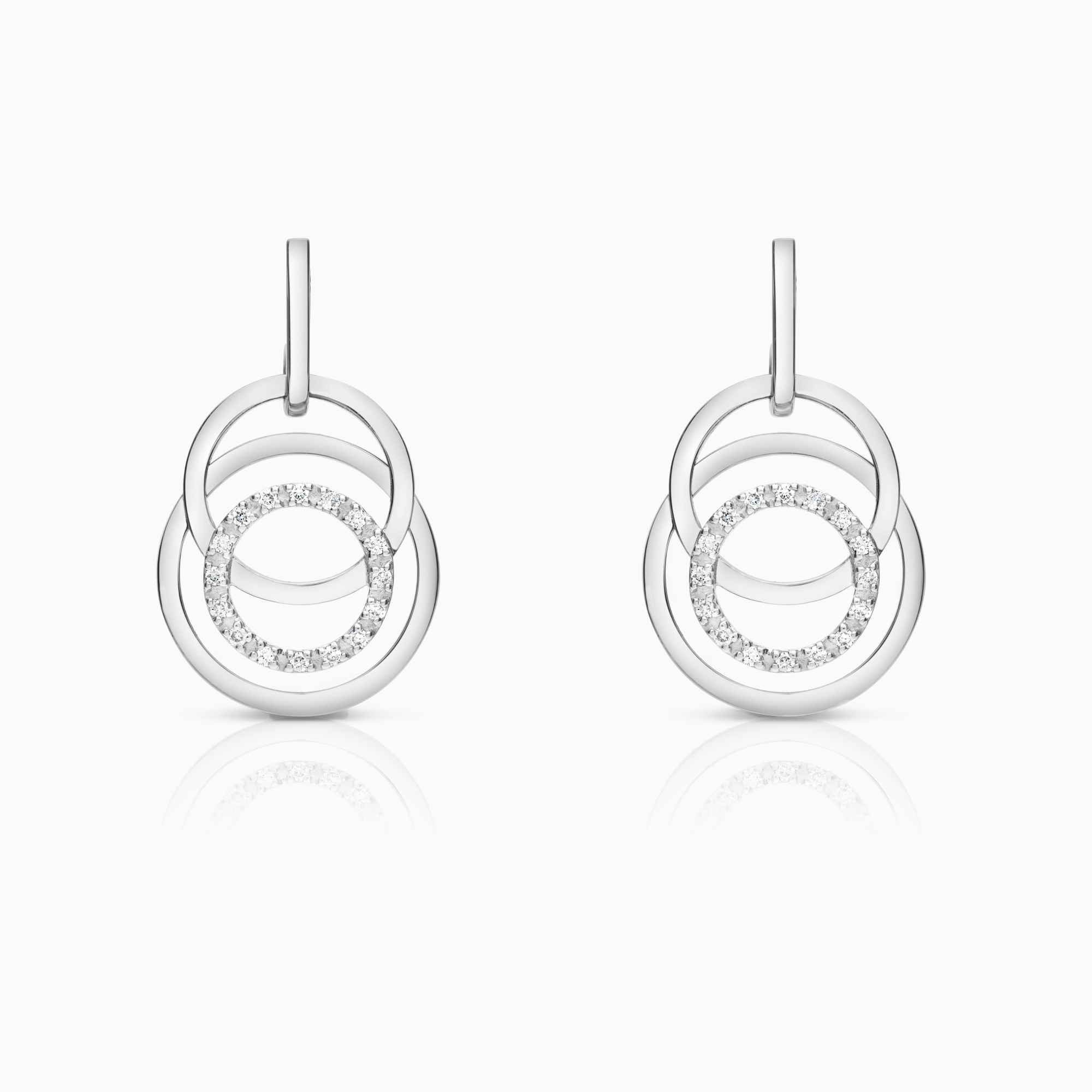 Diamantörhängen 0,16ct 18K vitguld