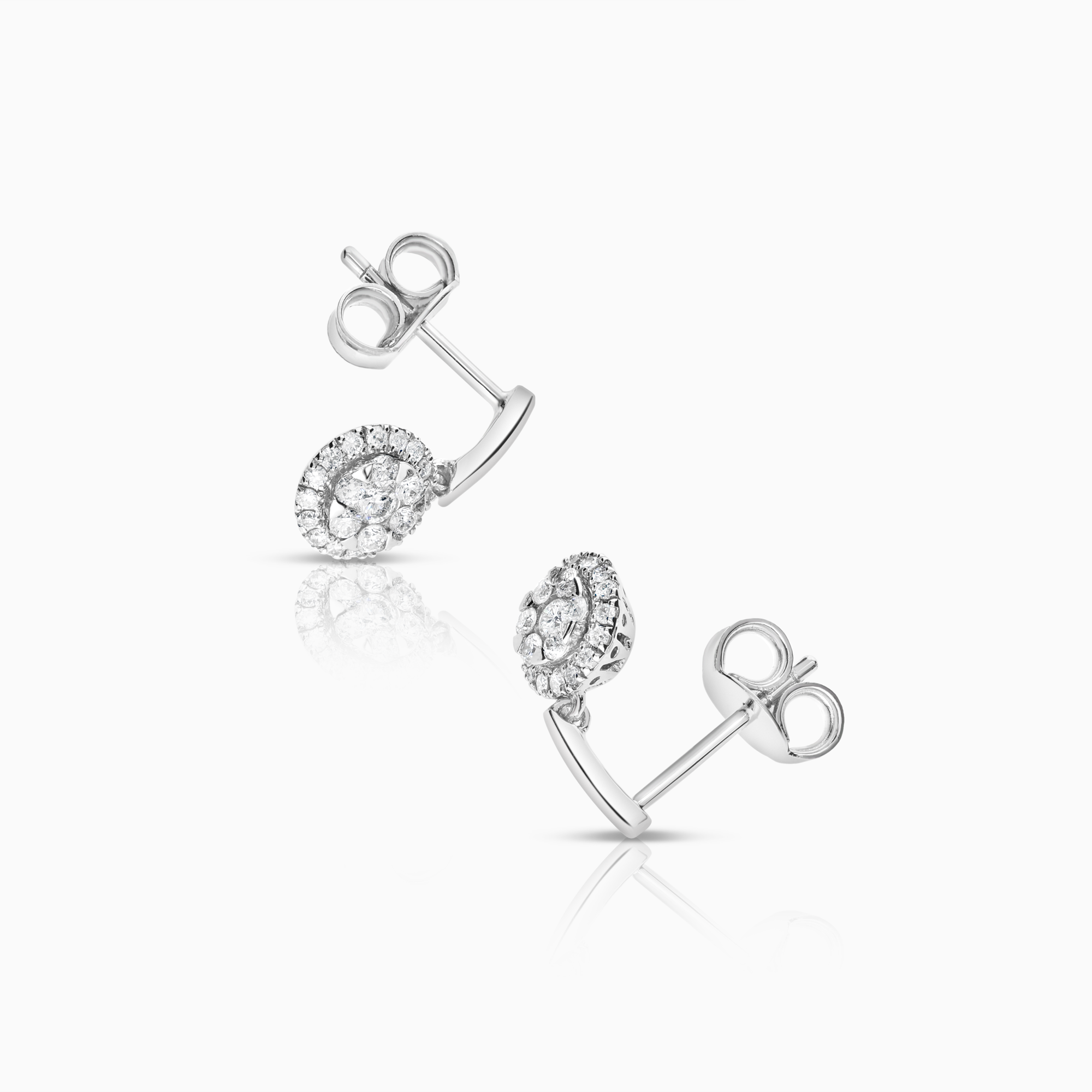 Diamantøredobber 0,34ct 18K hvitt gull