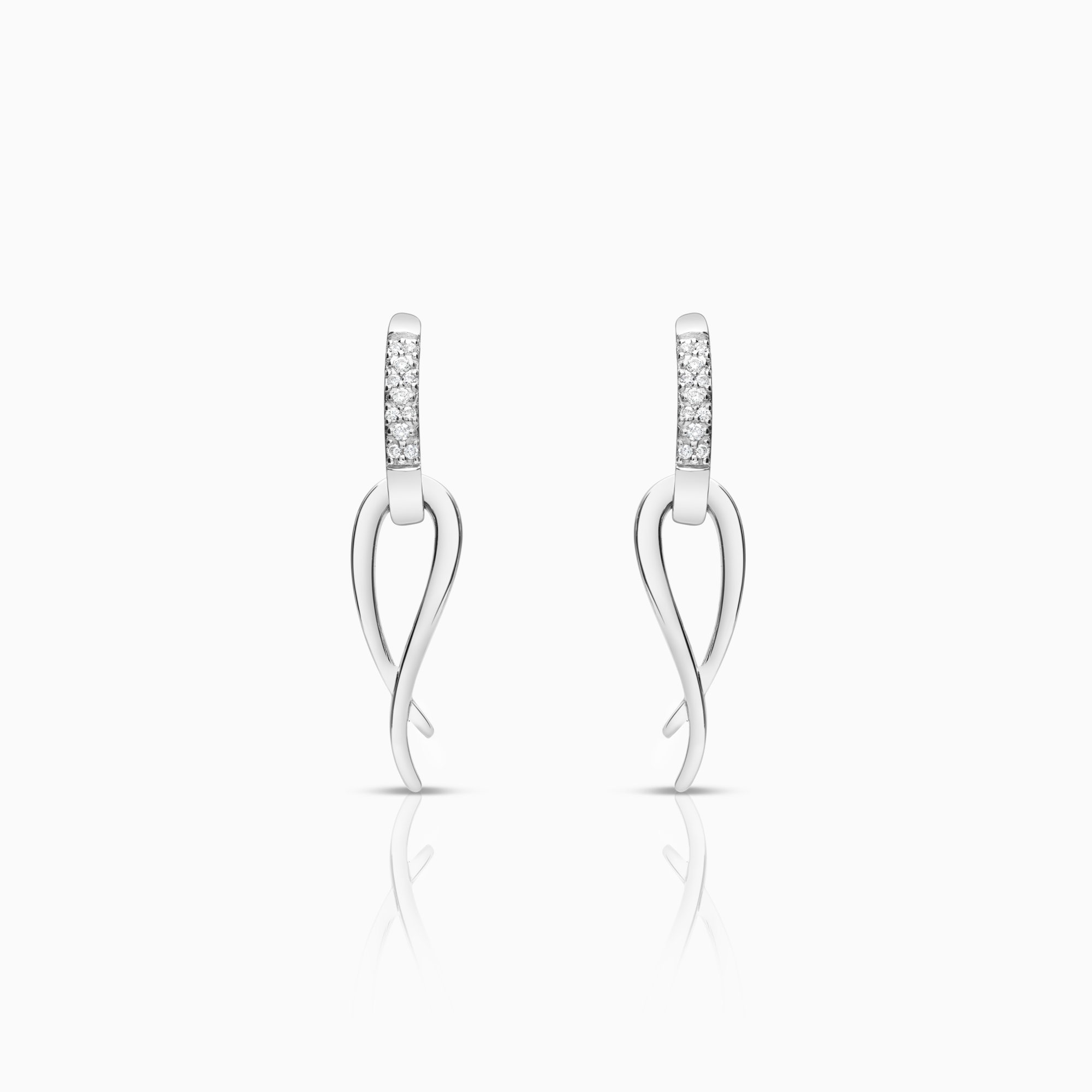 Diamantörhängen 0,11ct 18K vitguld