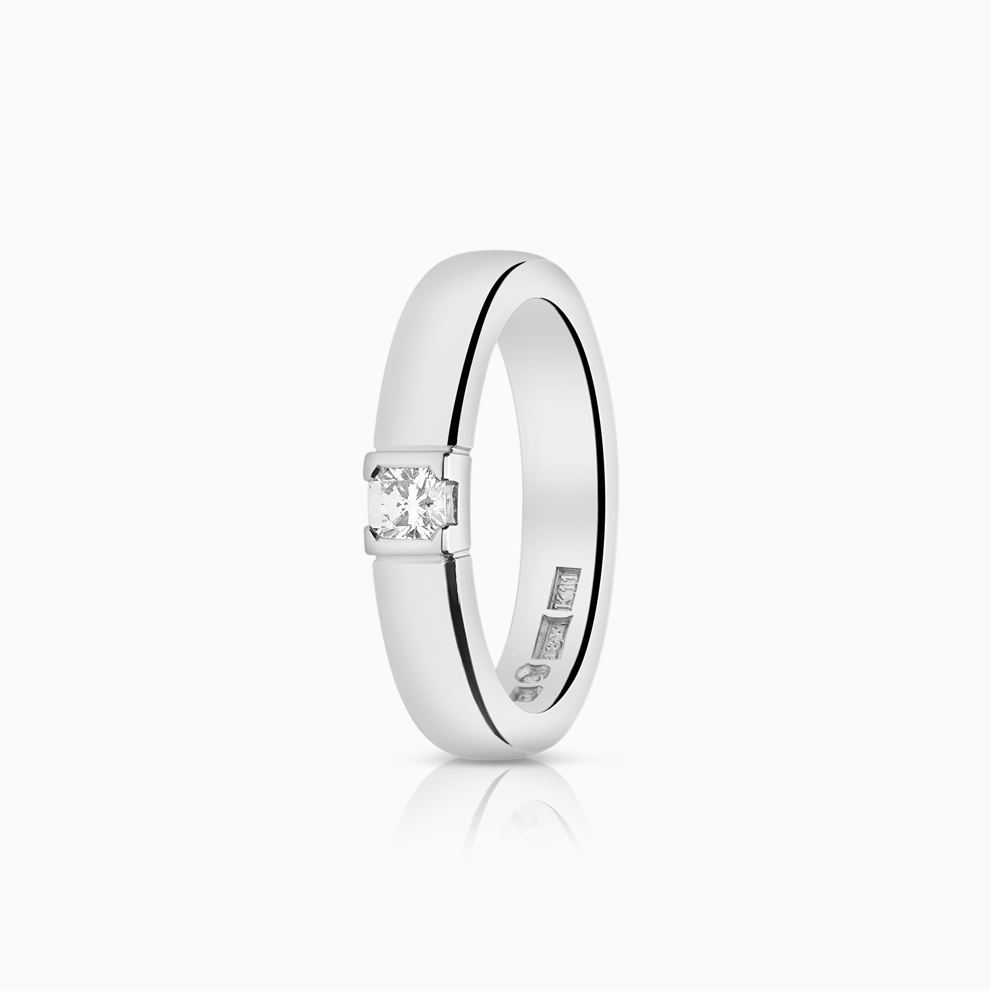 Solitärring 0,15ct 18K vitguld