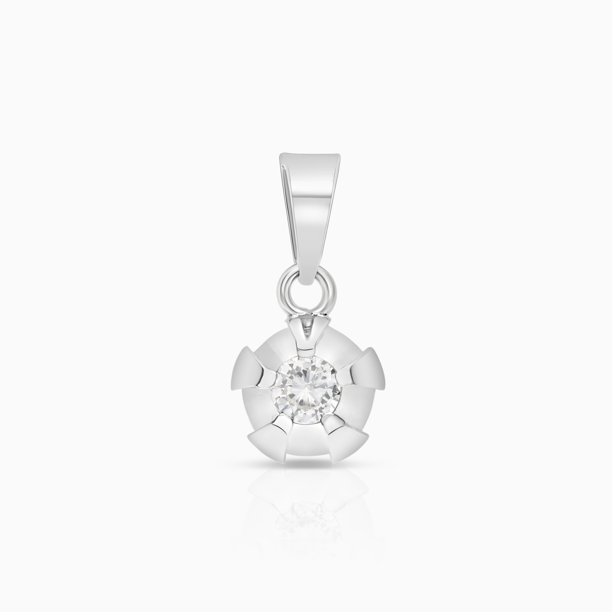 Solitärhänge 0,10ct 18K vitguld