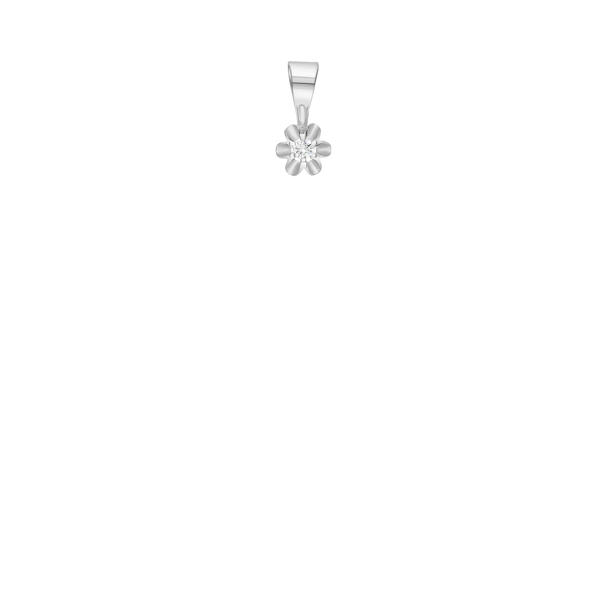 Solitärhänge 0,04ct 18K vitguld