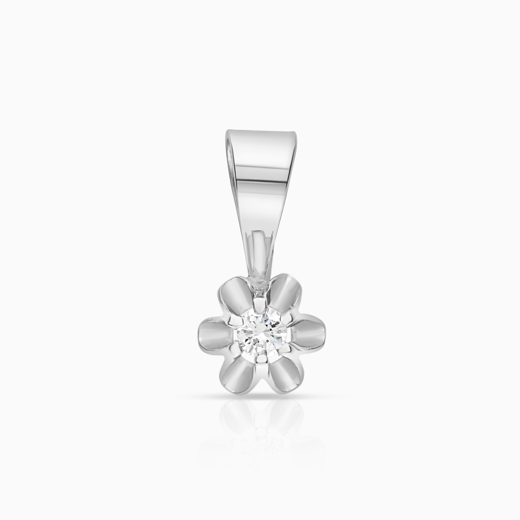 Solitärhänge 0,04ct 18K vitguld