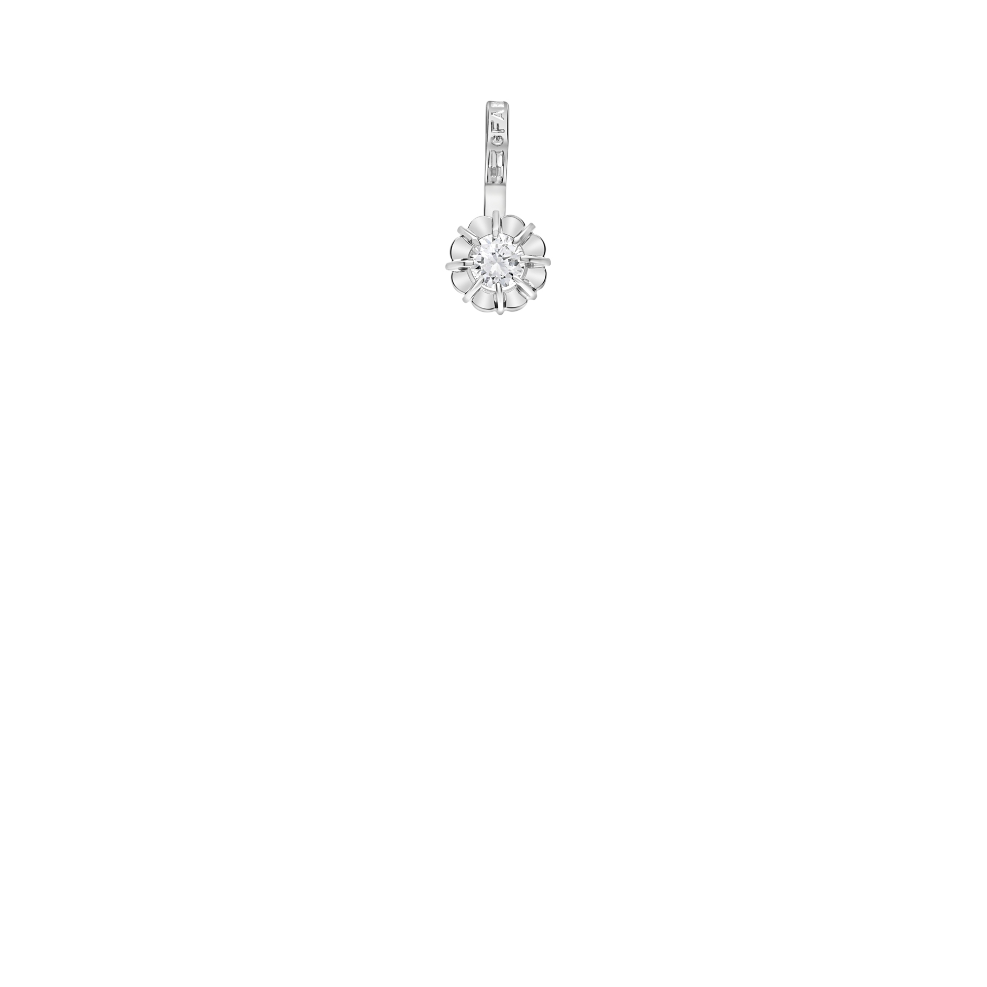 Solitaire pendant 0.10ct 18K white gold