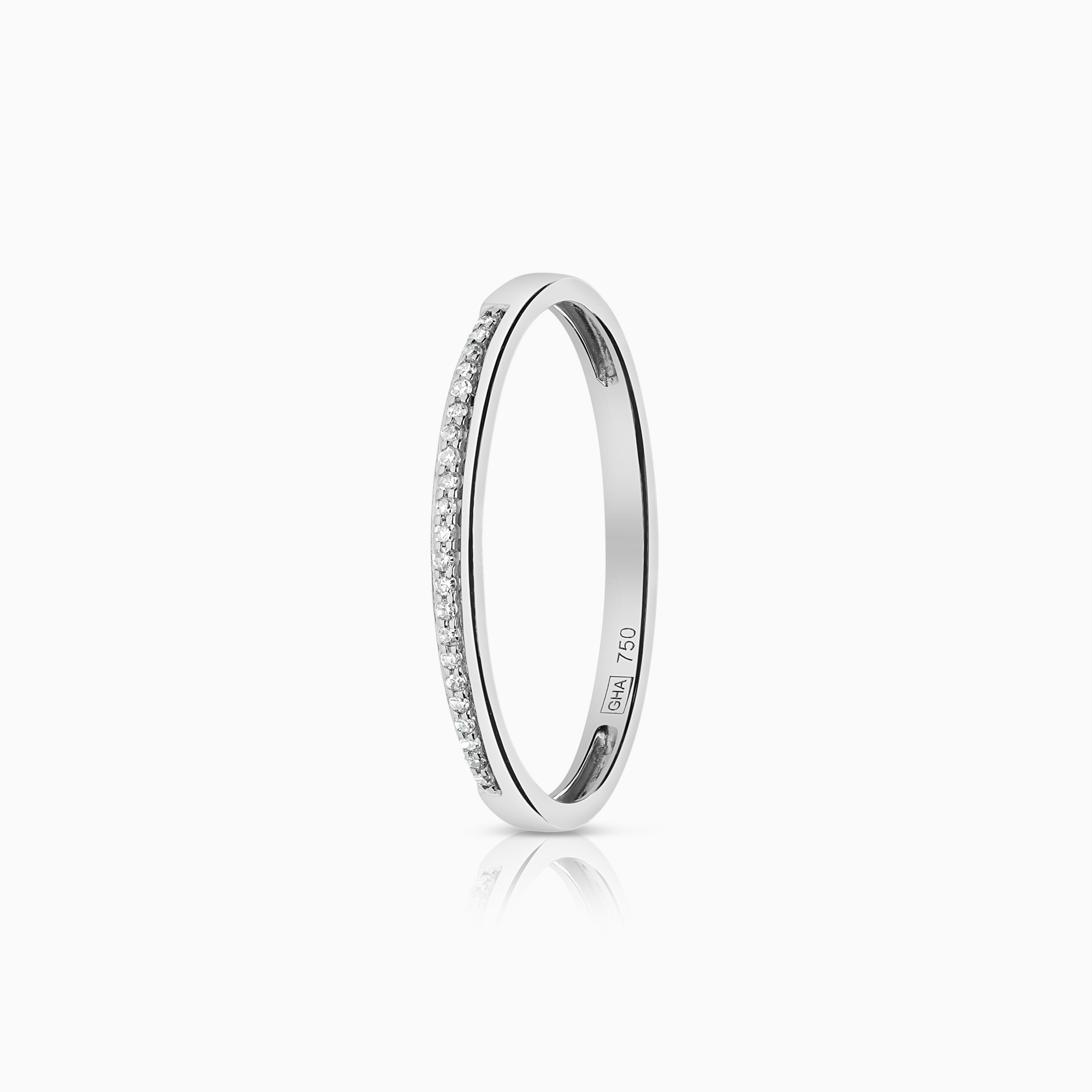 Alliansring 0,05ct 18K vitguld