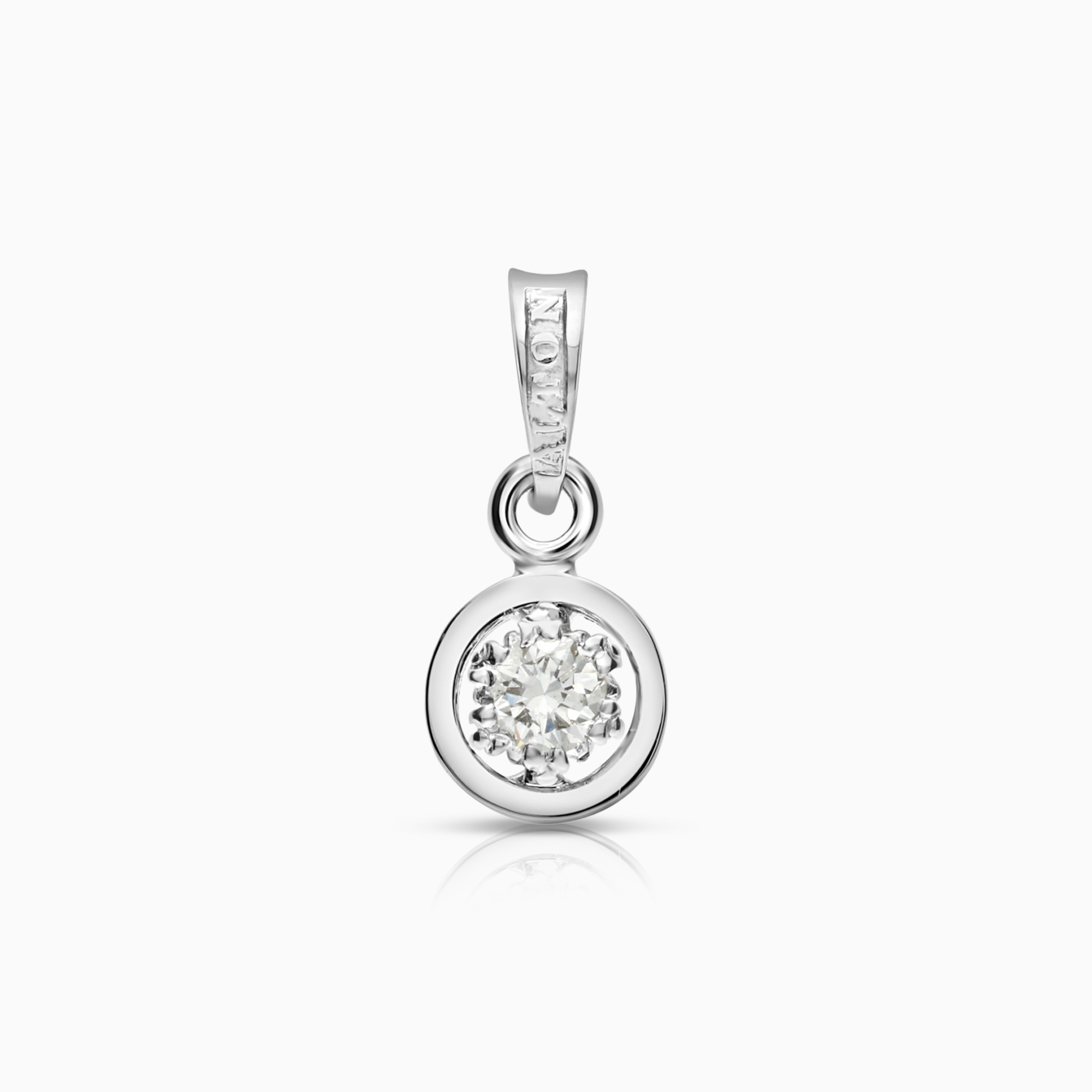 Solitärhänge diamant 0,09ct 18K vitguld