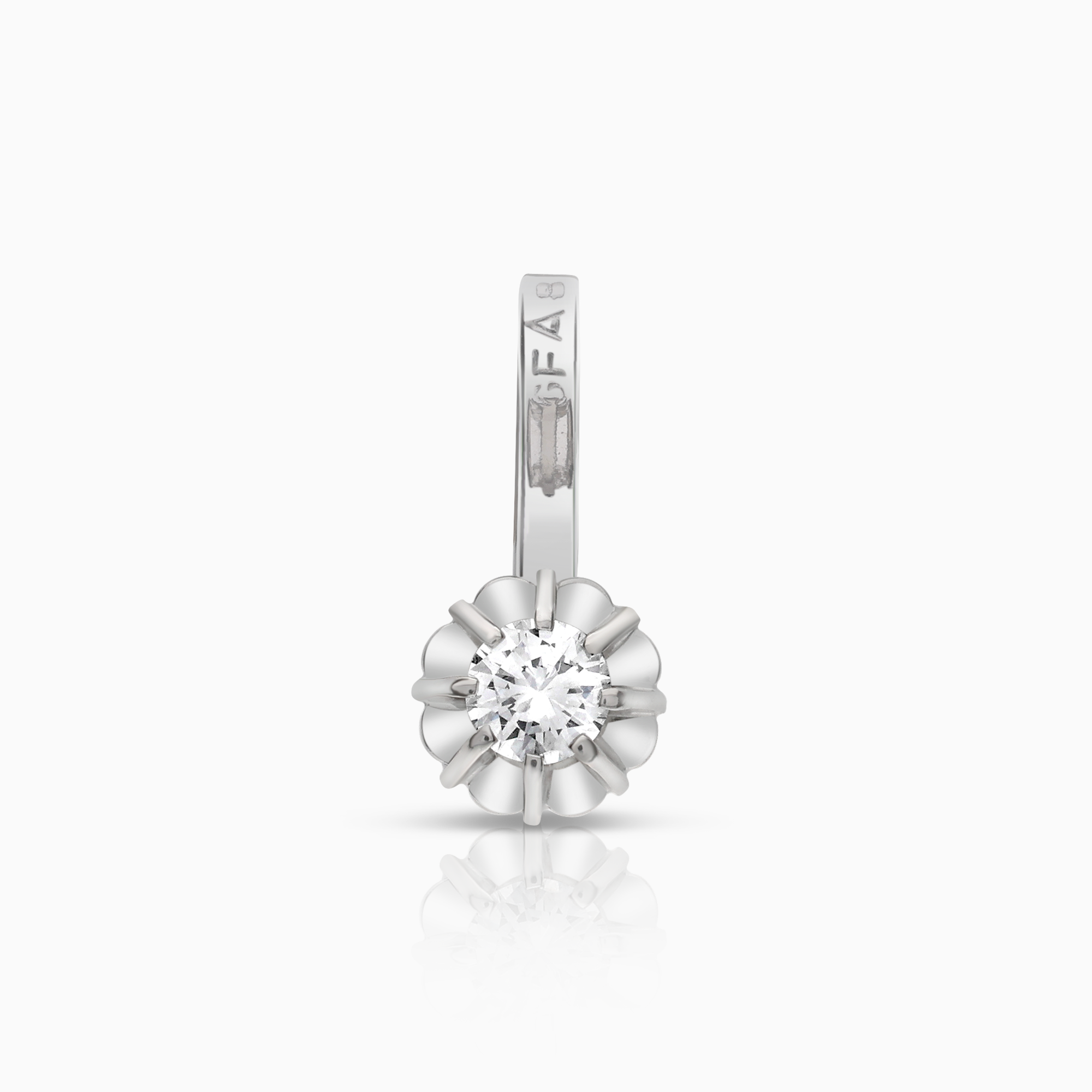 Solitärhänge 0,08ct 18K vitguld