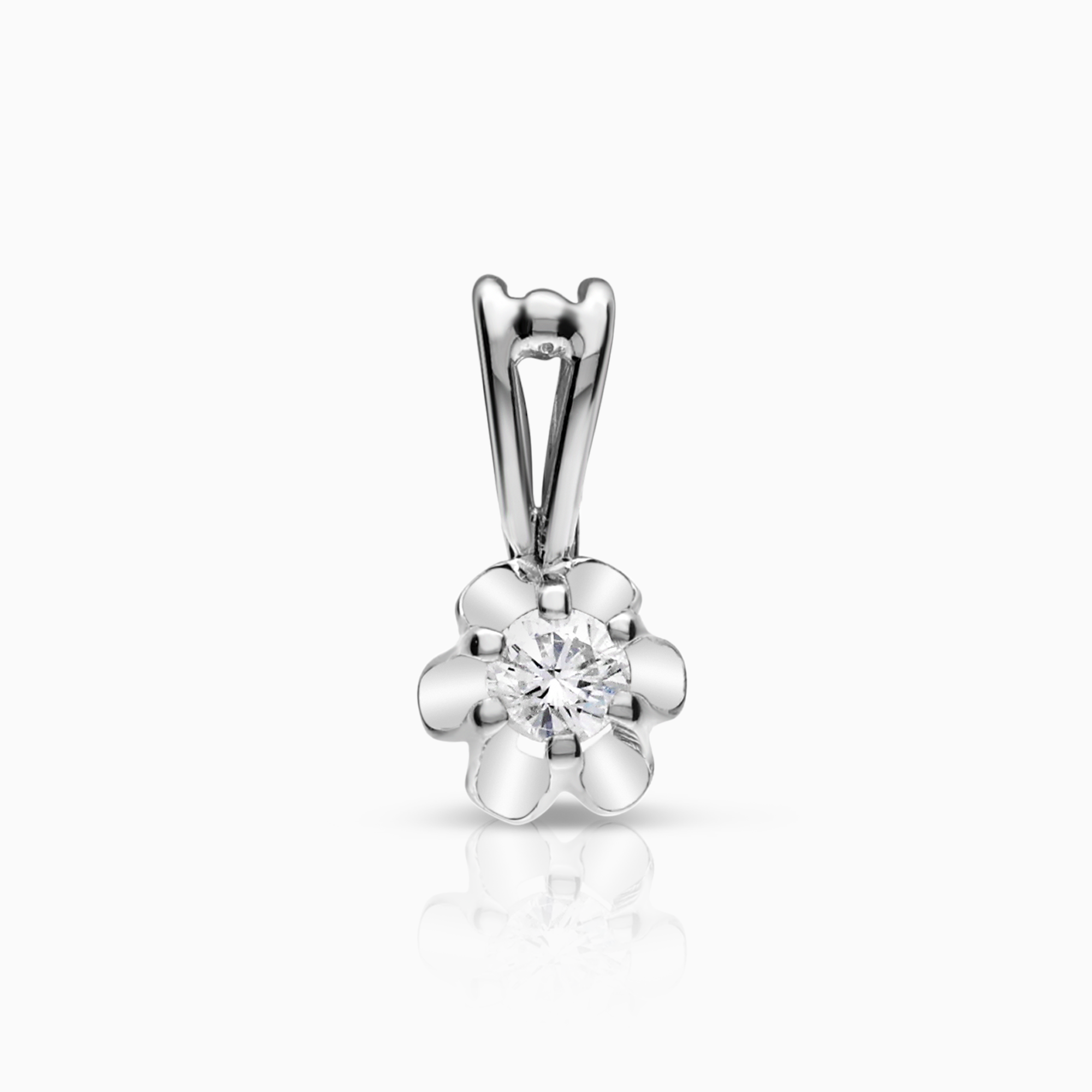 Solitärhänge 0,05ct 18K vitguld