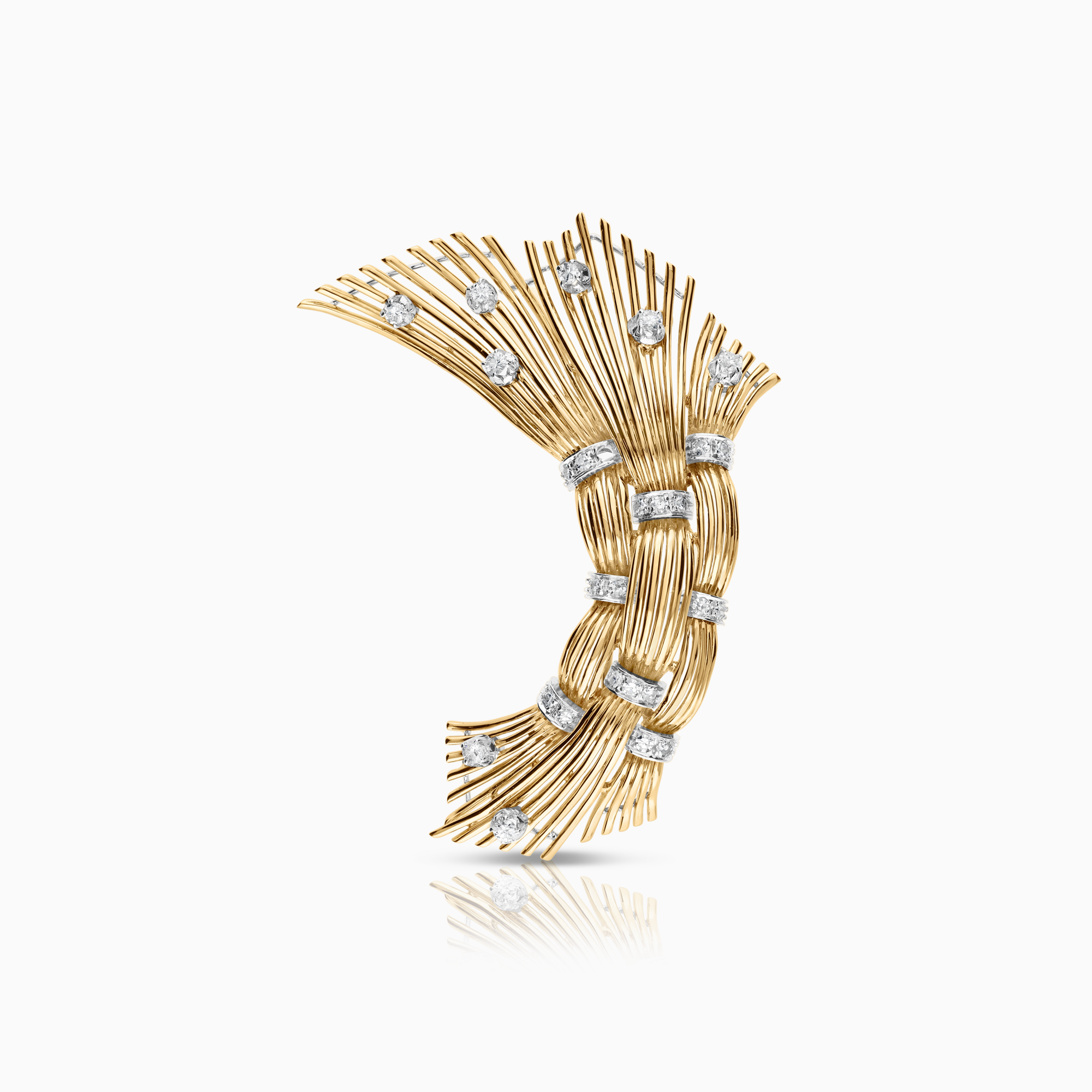Diamantbrosch 0,66ct 18K guld