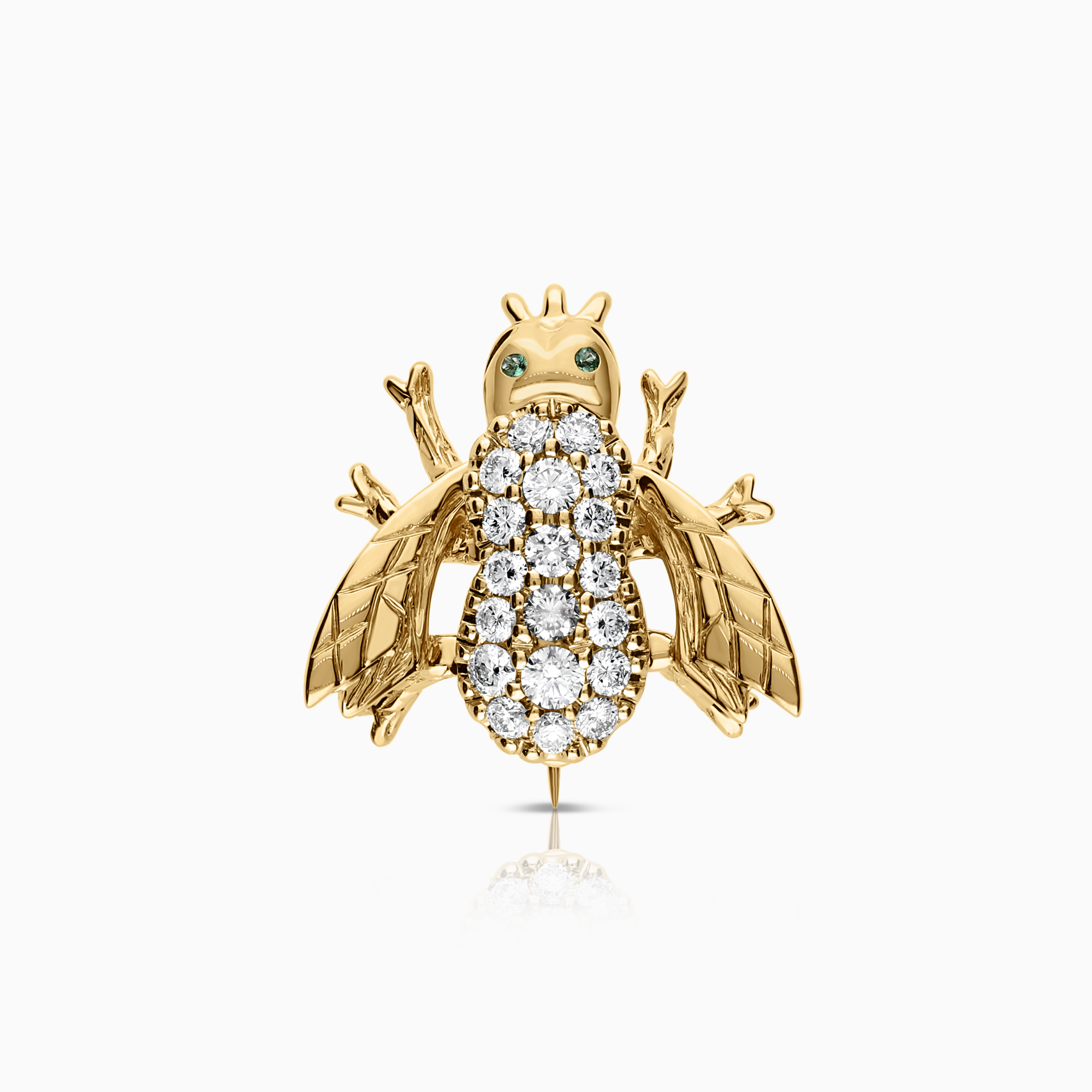 Diamantbrosch fluga 0,55ct 18K guld