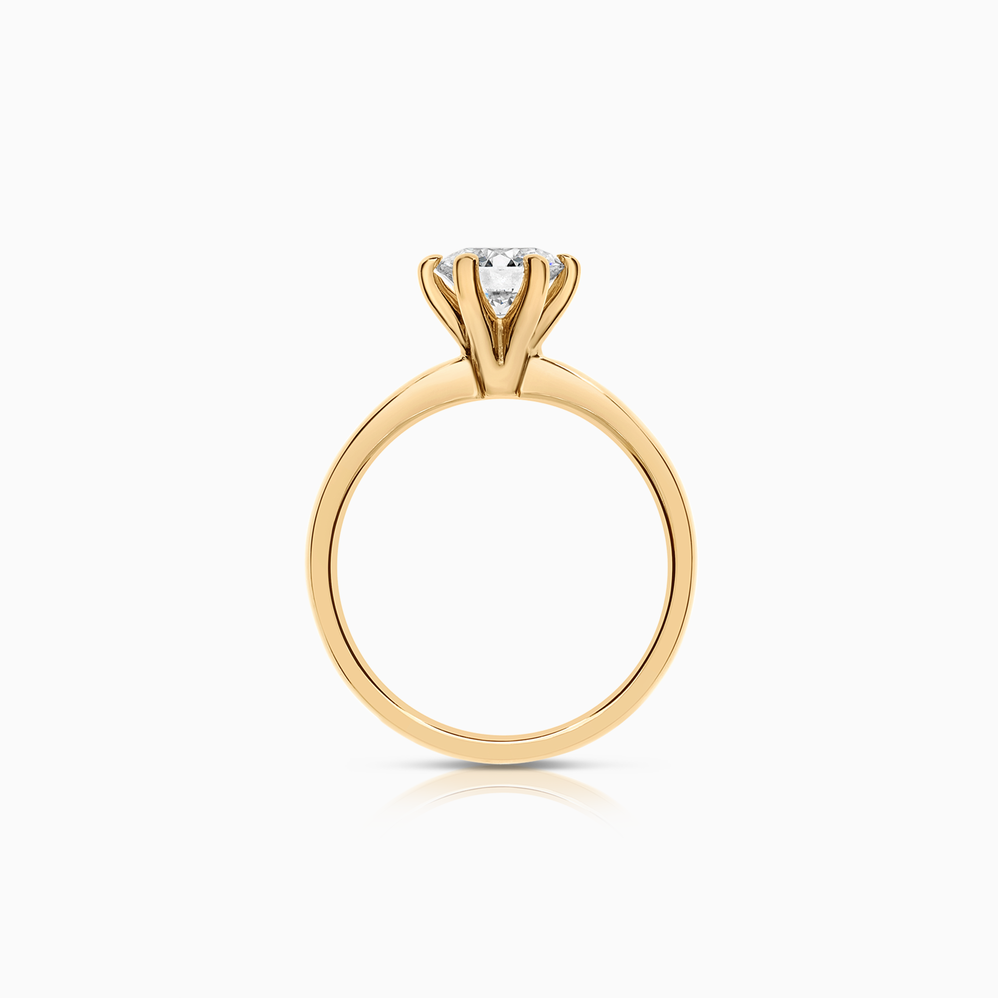 Solitaire ring with lab-grown diamond 0.91ct 18K gold