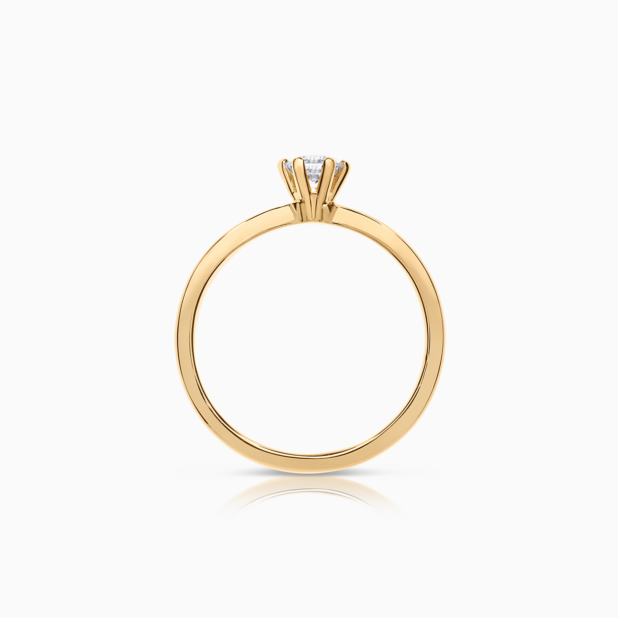 Solitaire ring with lab-grown diamond 0.30ct 18K gold