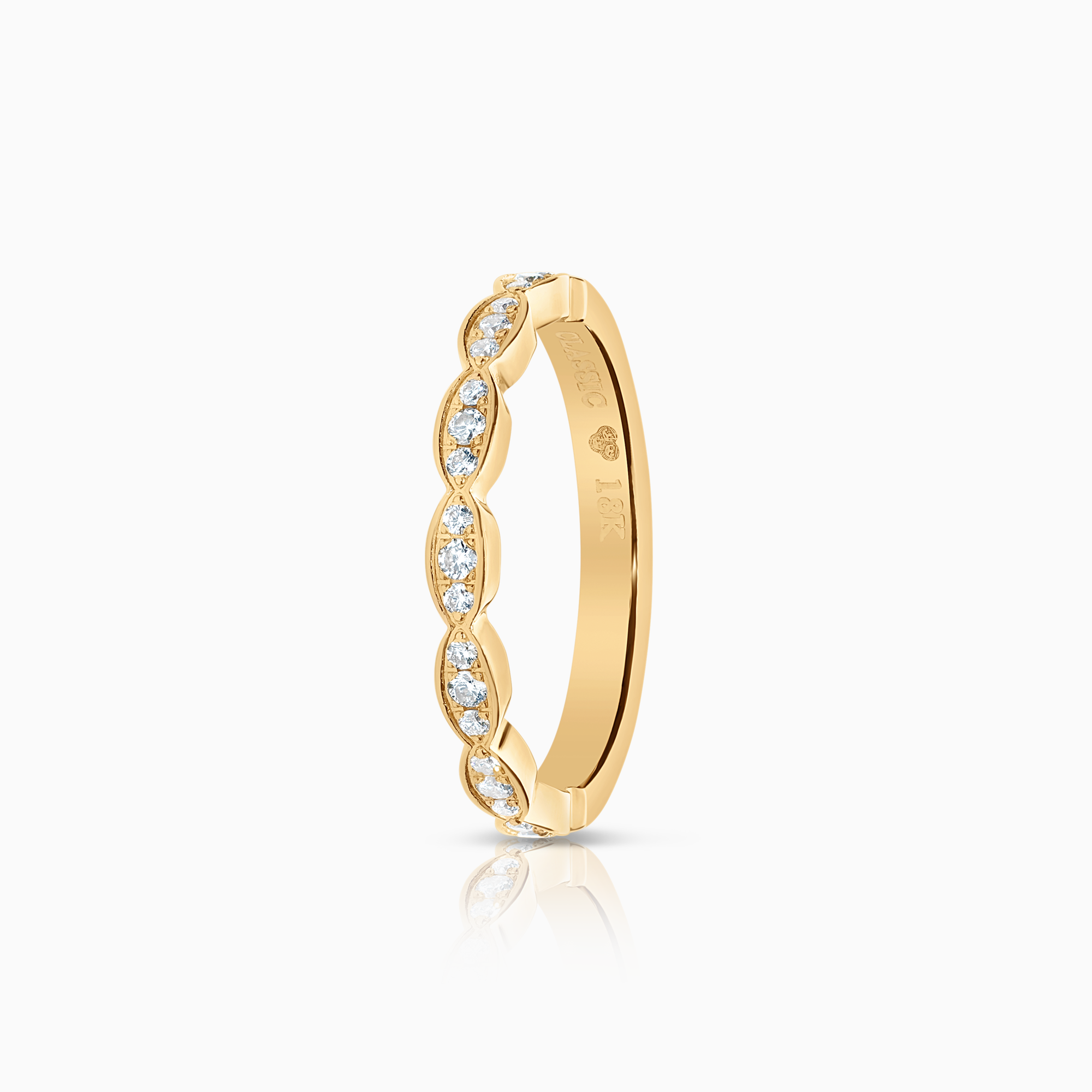 Alliansring 0,14ct 18K guld