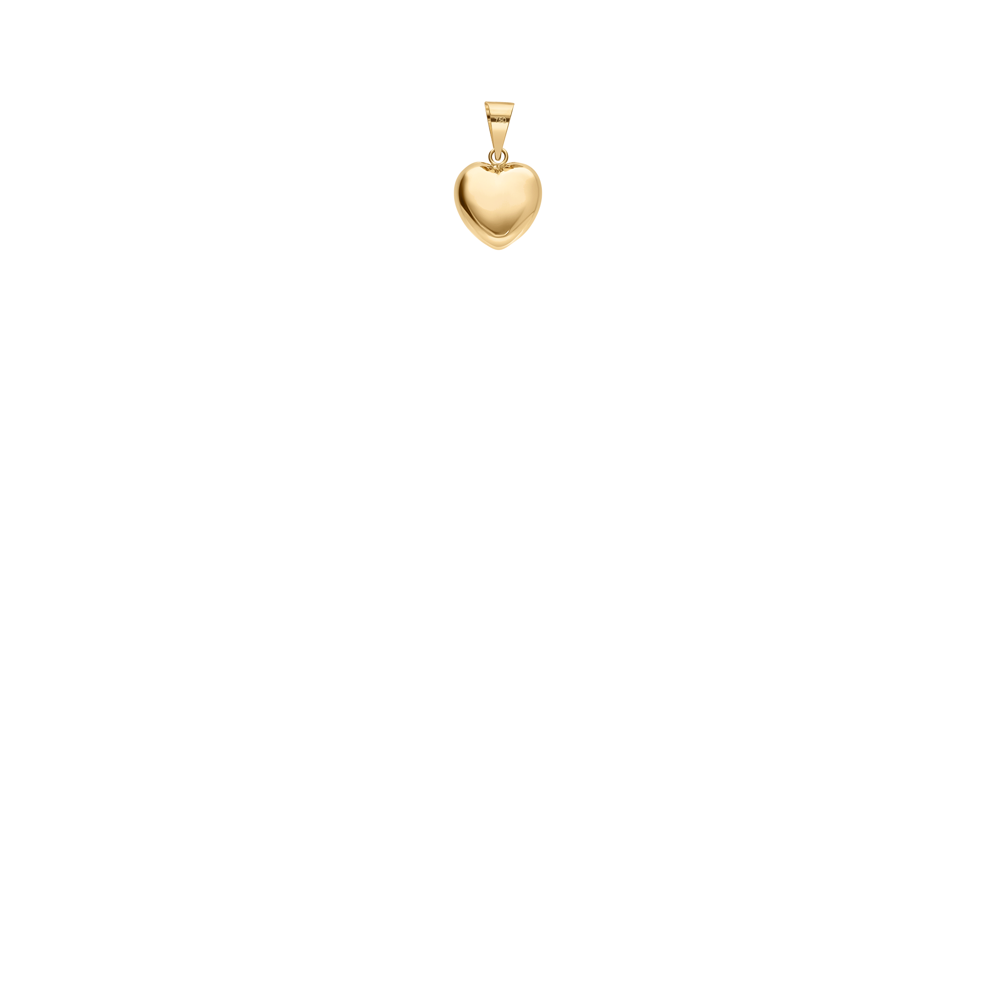 Heart pendant 0.84g 18K gold