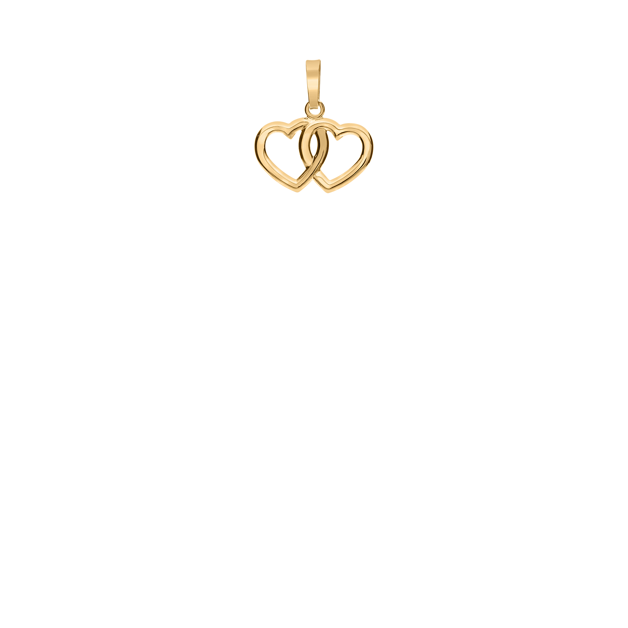 Heart pendants 0.37g 18K gold