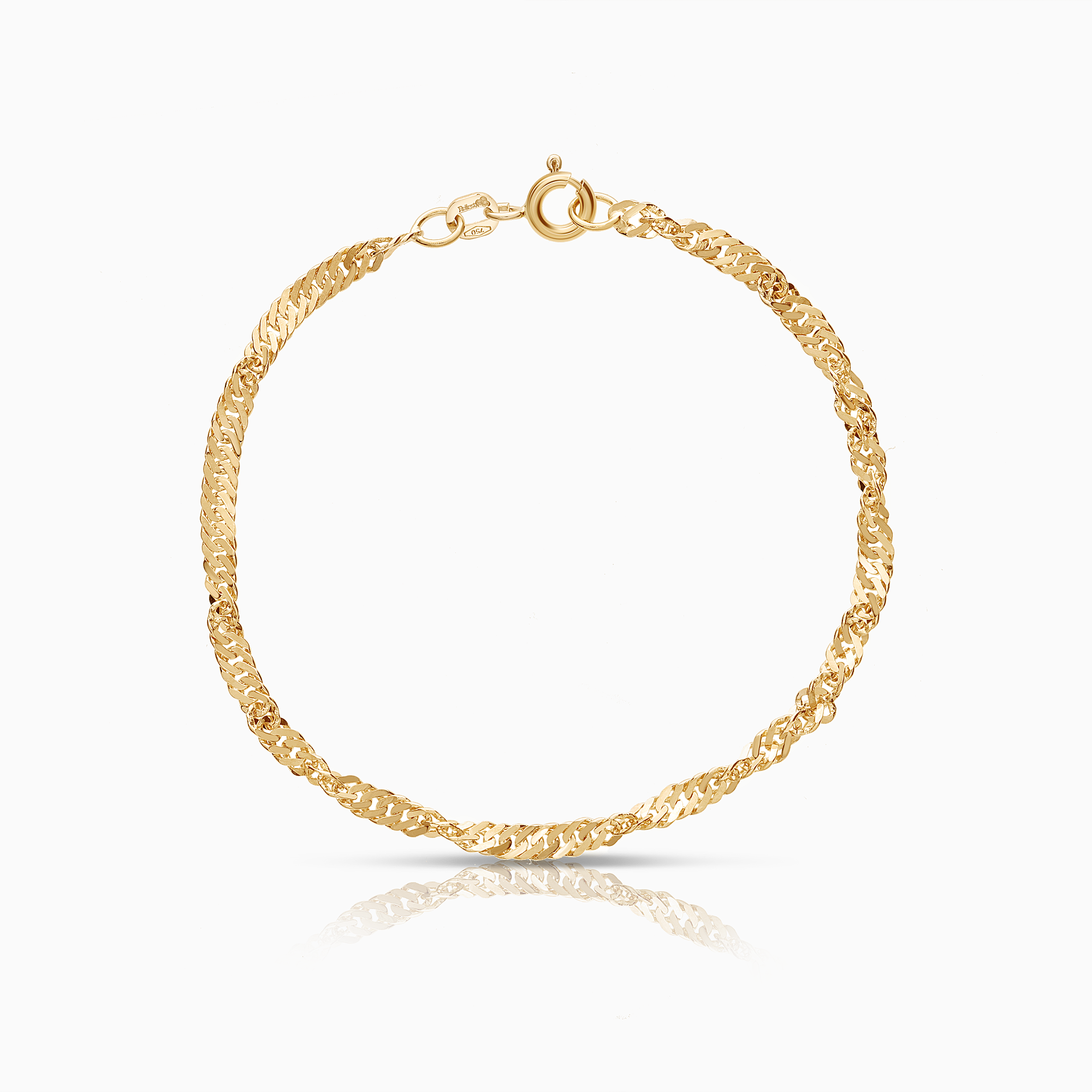 Singapore armband 3,03g 18K guld
