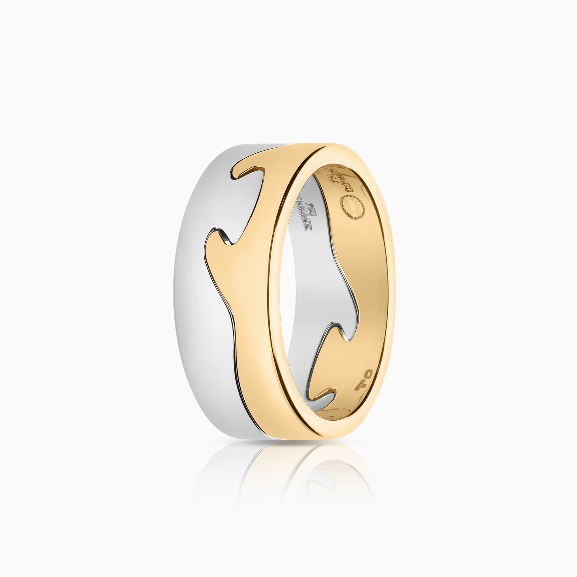 Georg Jensen fusion 2-delad ring 13,14g 18K guld/vitguld
