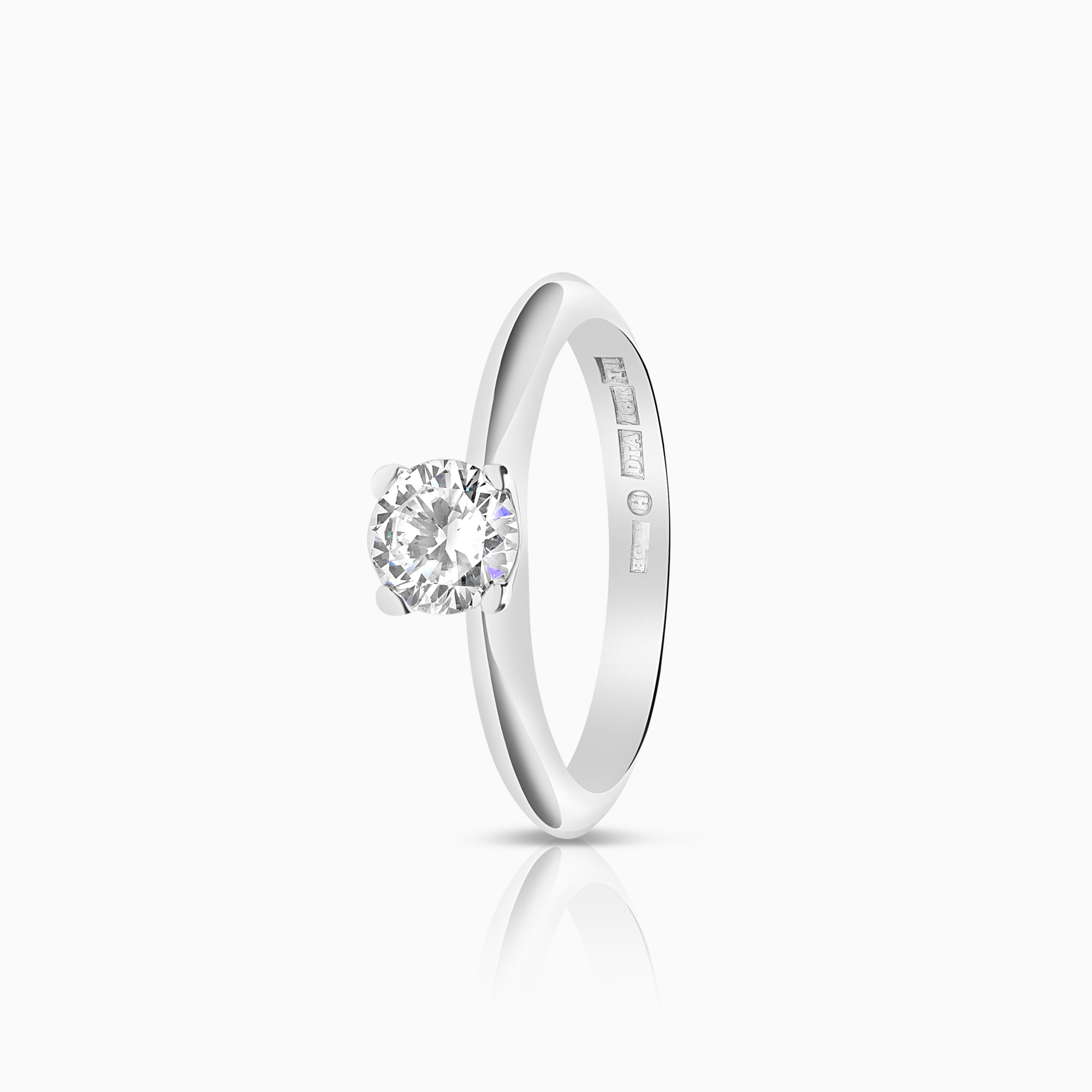 Solitär ring 0,59ct 18K vitguld
