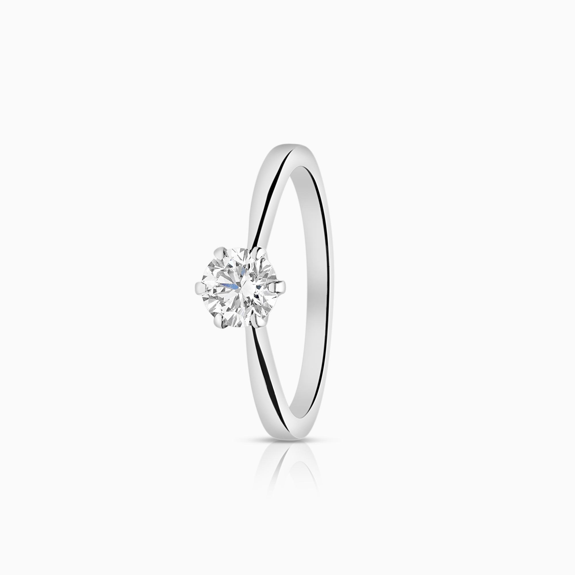 Solitär ring 0,50ct 18K vitguld