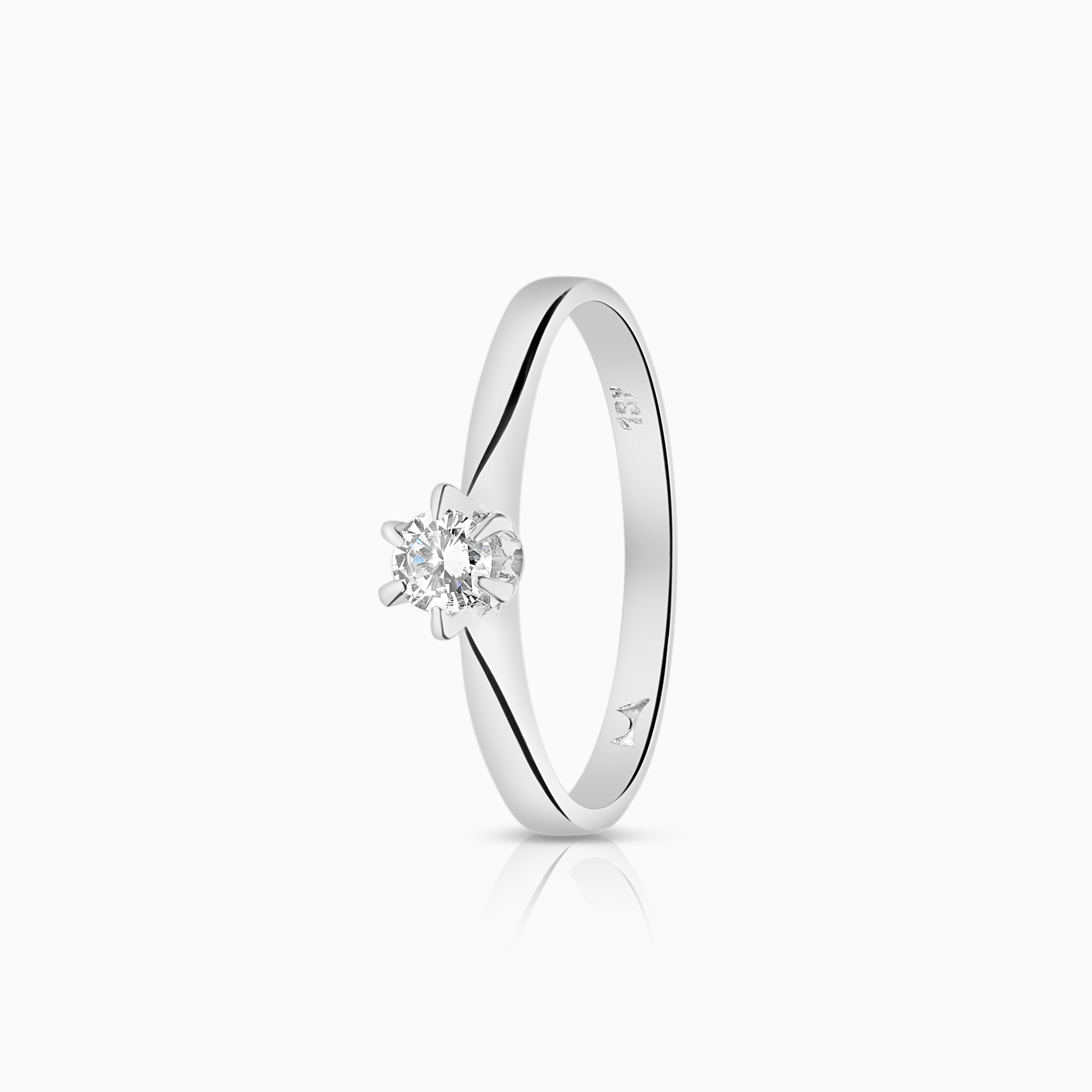 Solitär ring 0,14ct 18K vitguld
