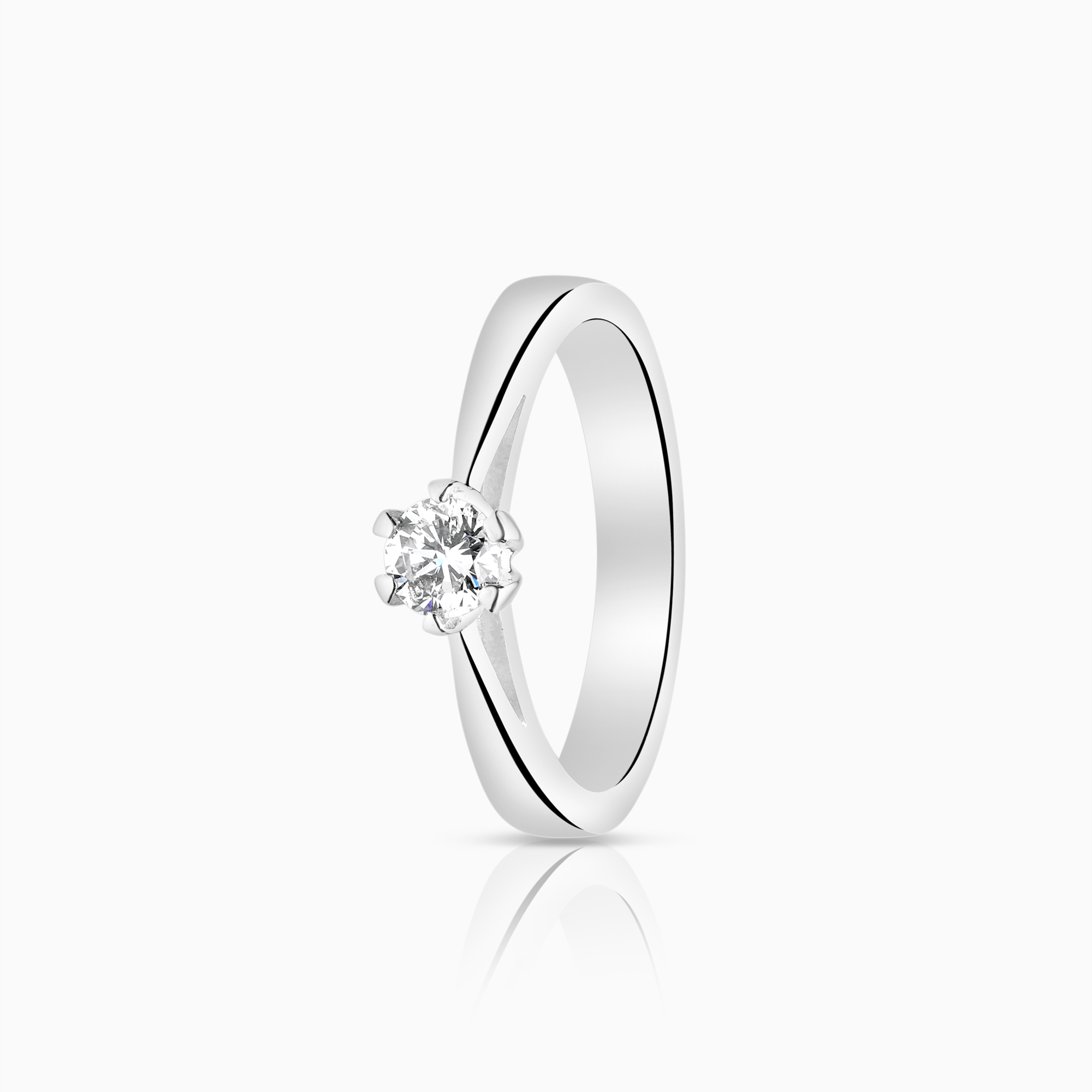Solitär ring 0,22ct 18K vitguld