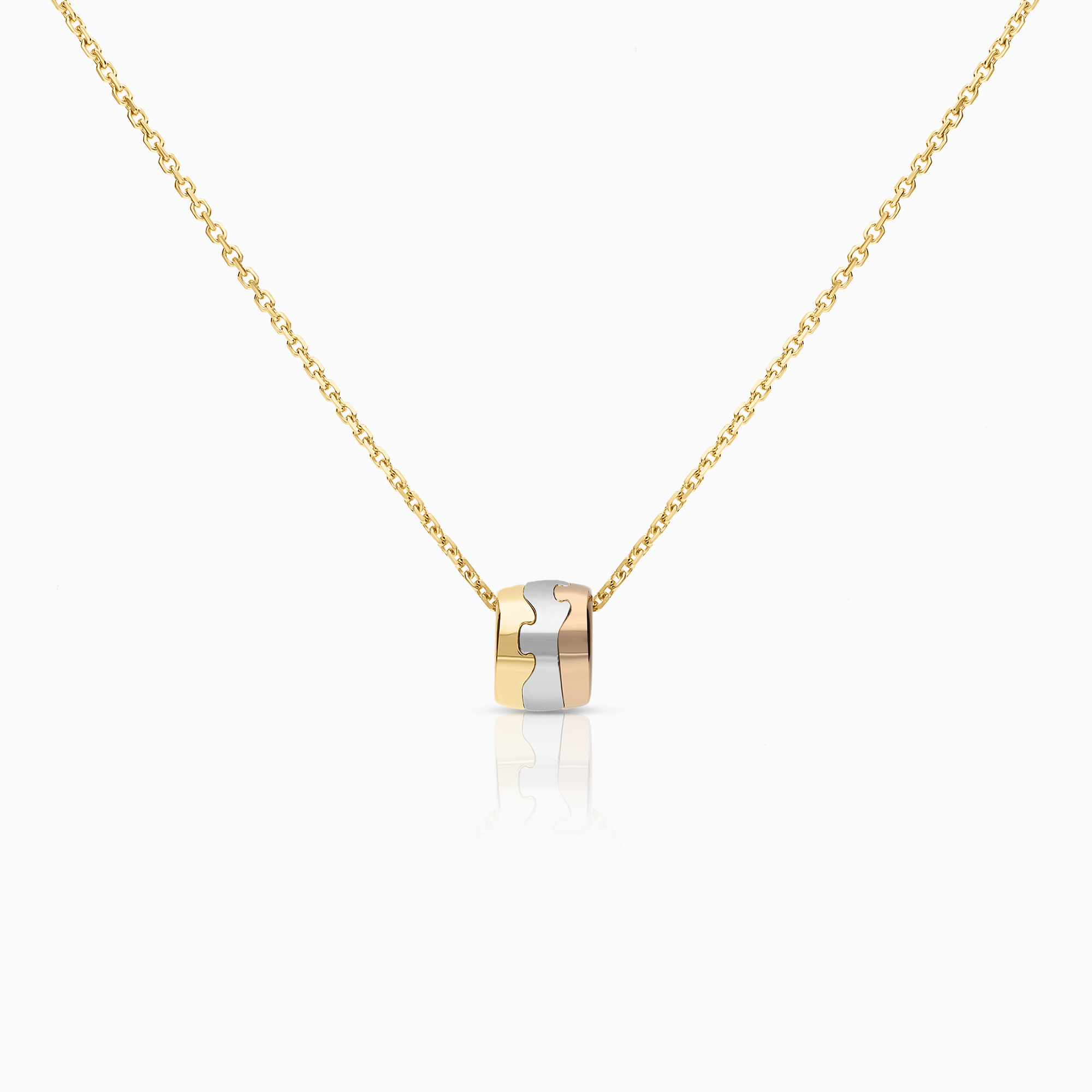 Georg Jensen "Fusion" ankarkedja med hänge 6,27g 18K guld/vitguld/roséguld