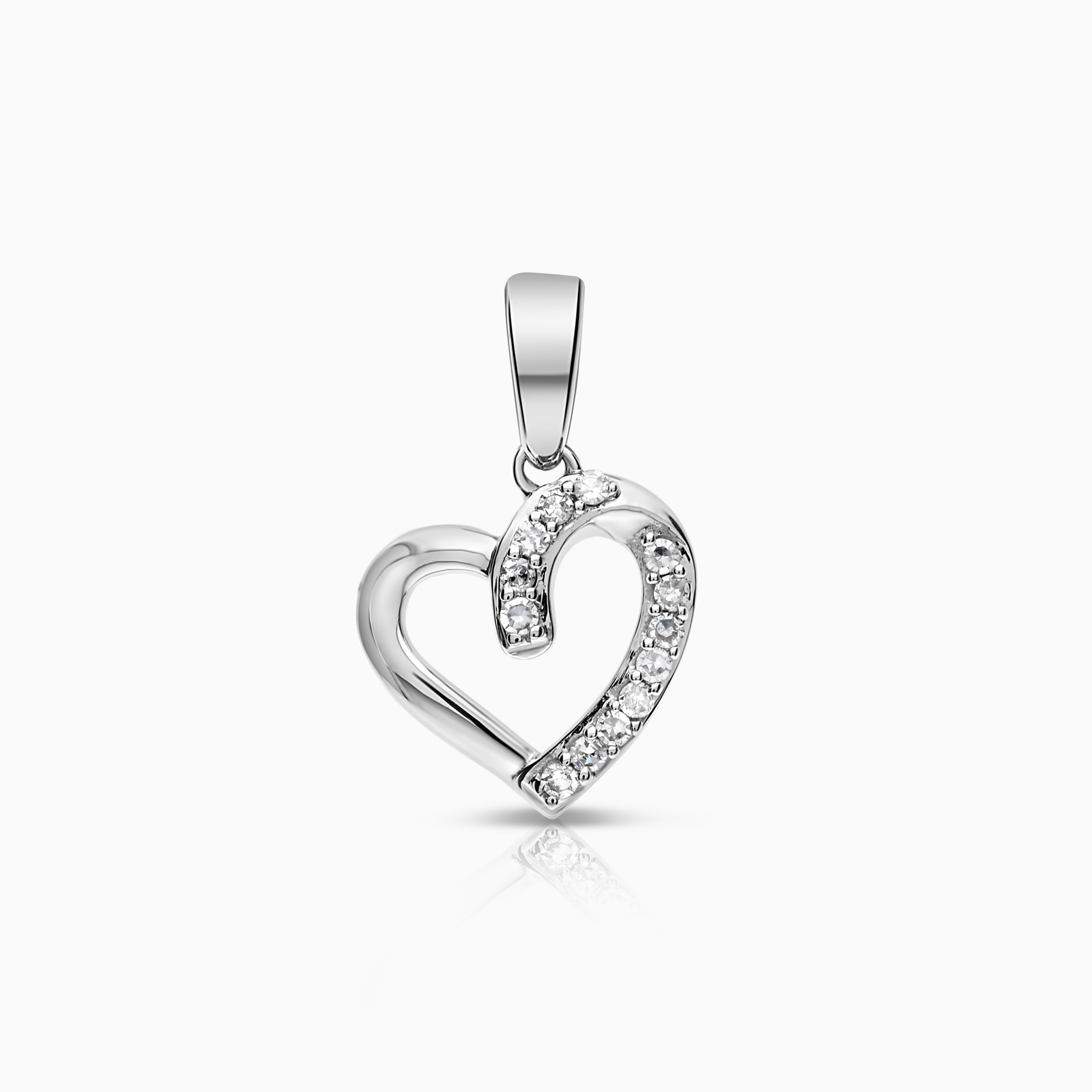Hjärthänge 0,06ct 18K vitguld