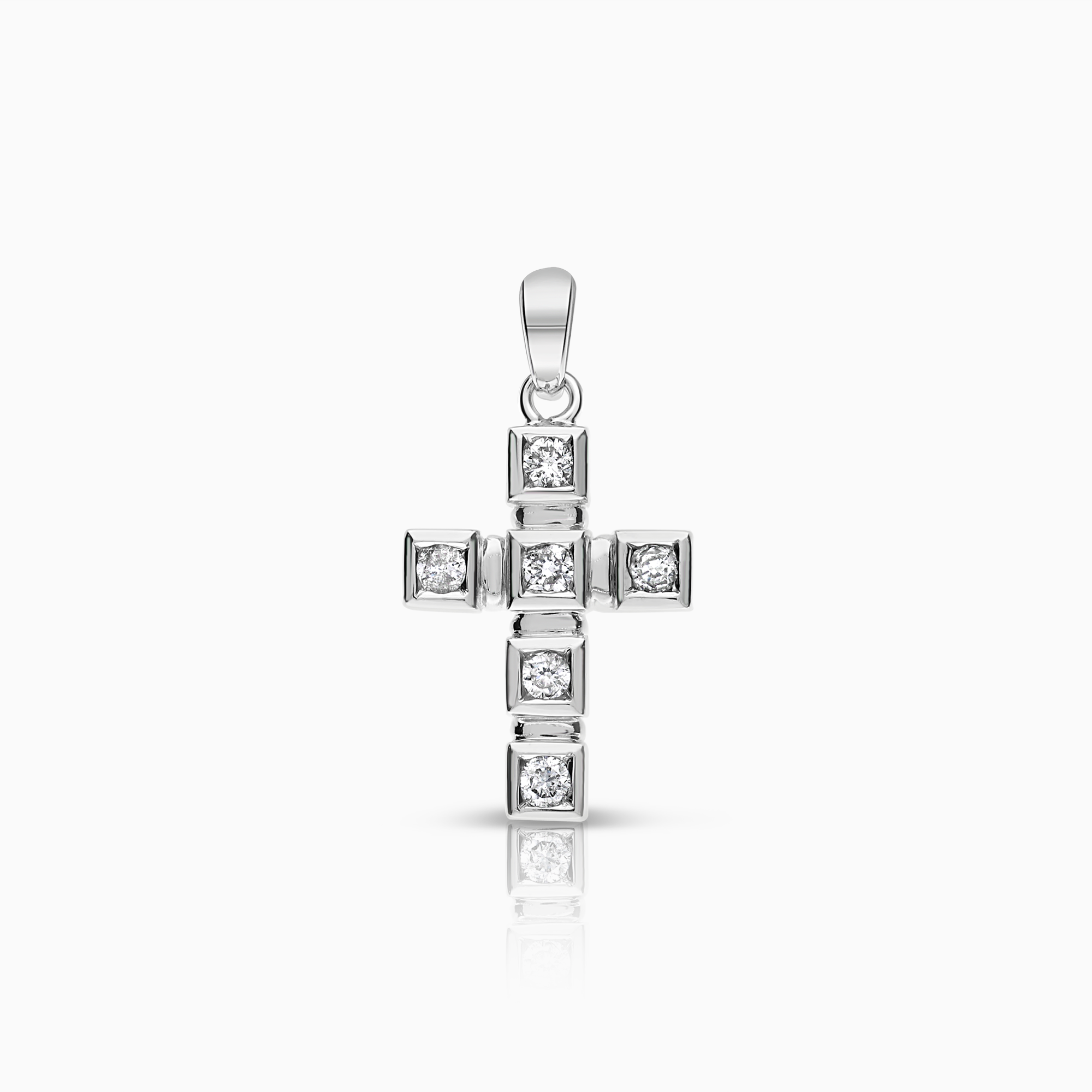 Korshänge 0,12ct 18K vitguld