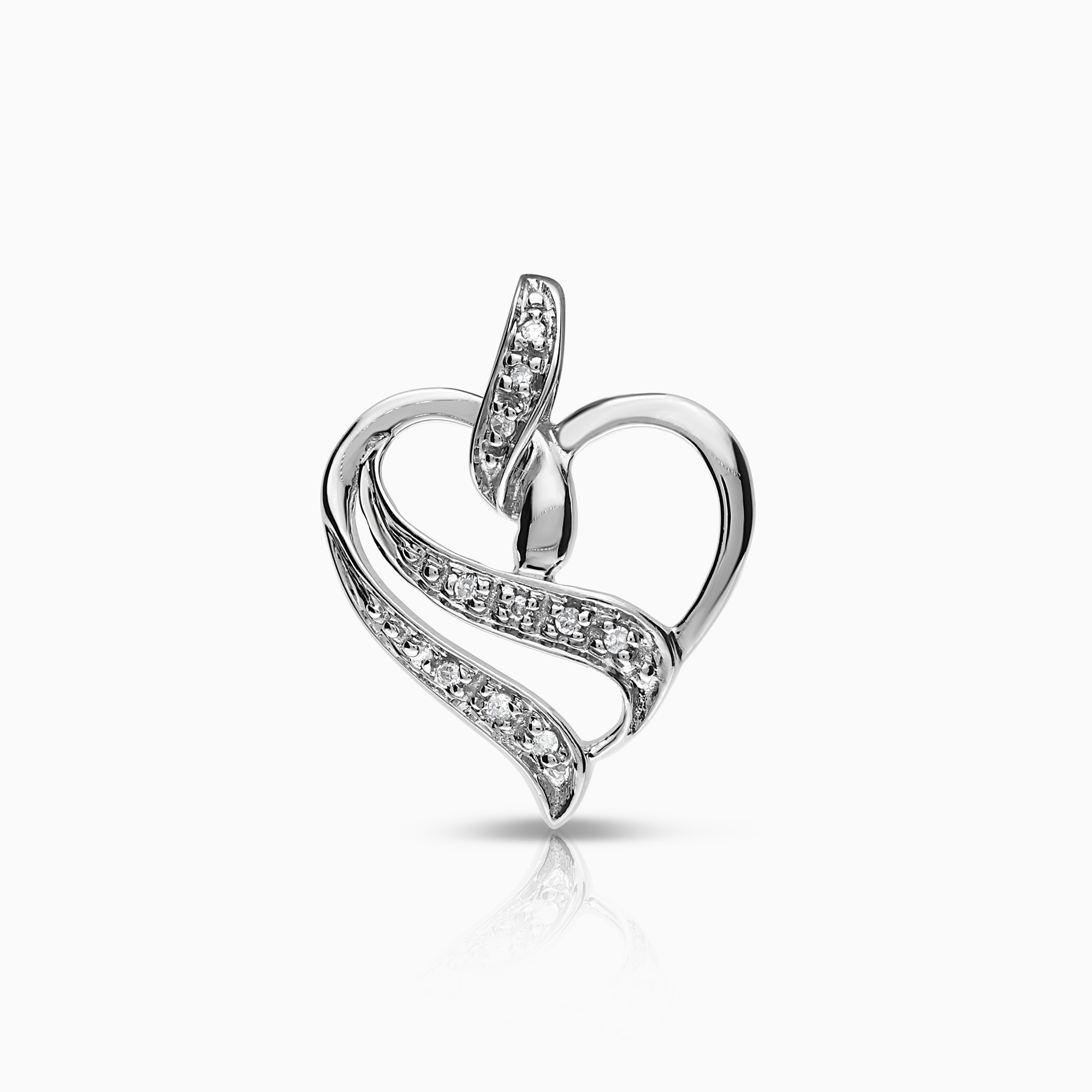 Hjärthänge 0,03ct 18K vitguld