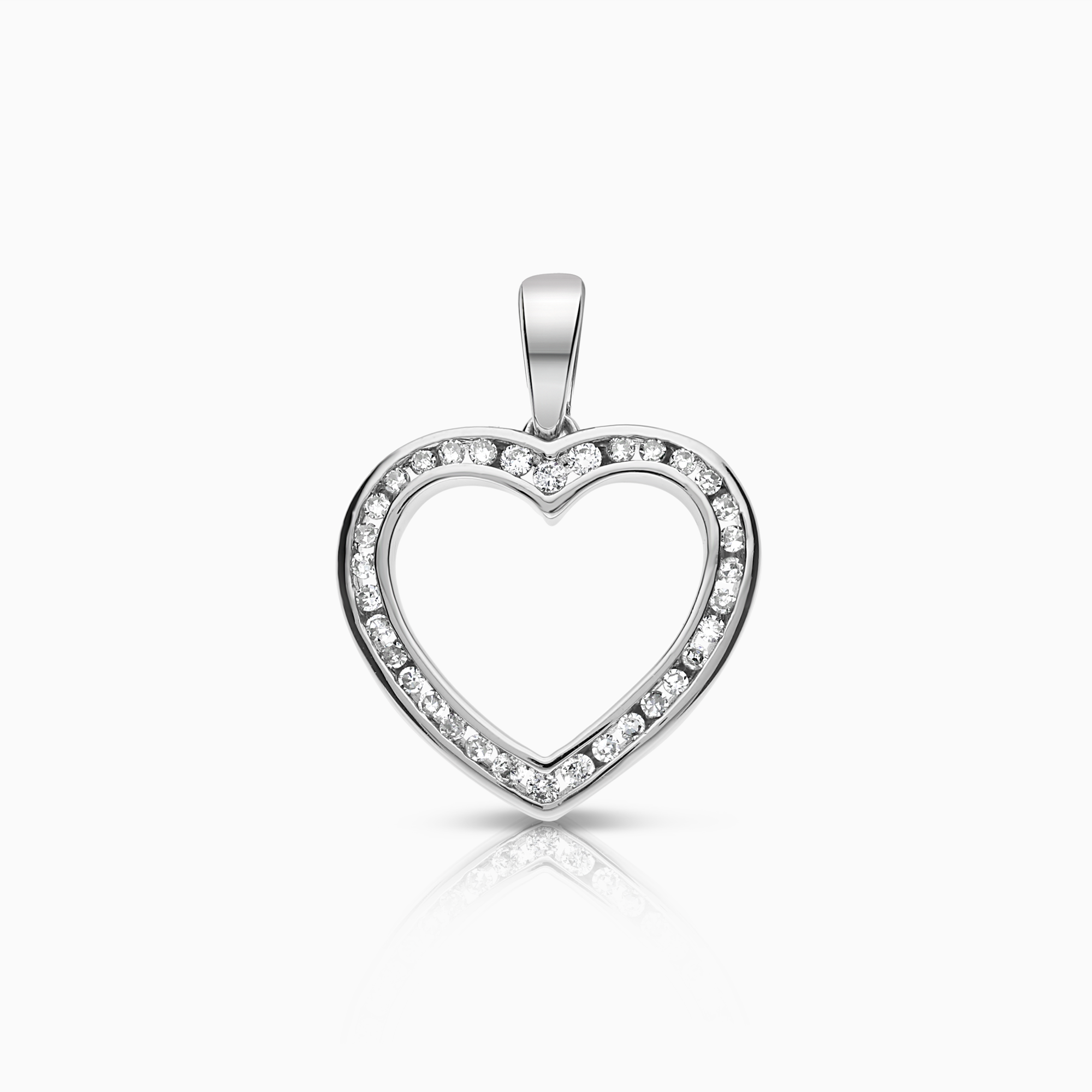 Hjärthänge 0,17ct 18K vitguld