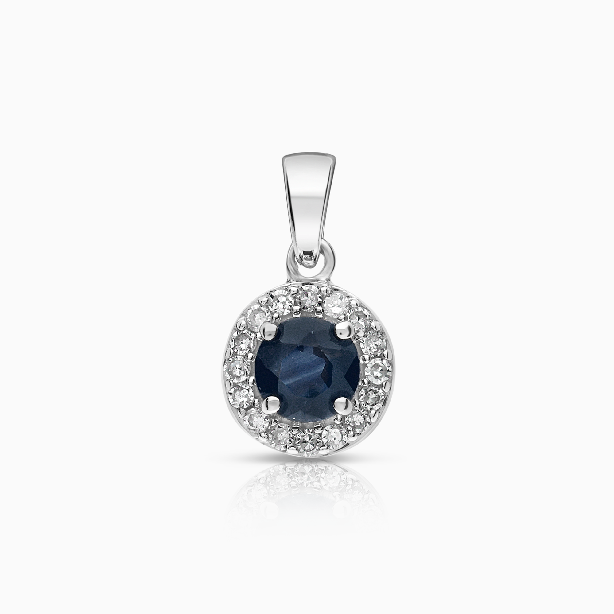 Hänge halo 0,10ct 18K vitguld