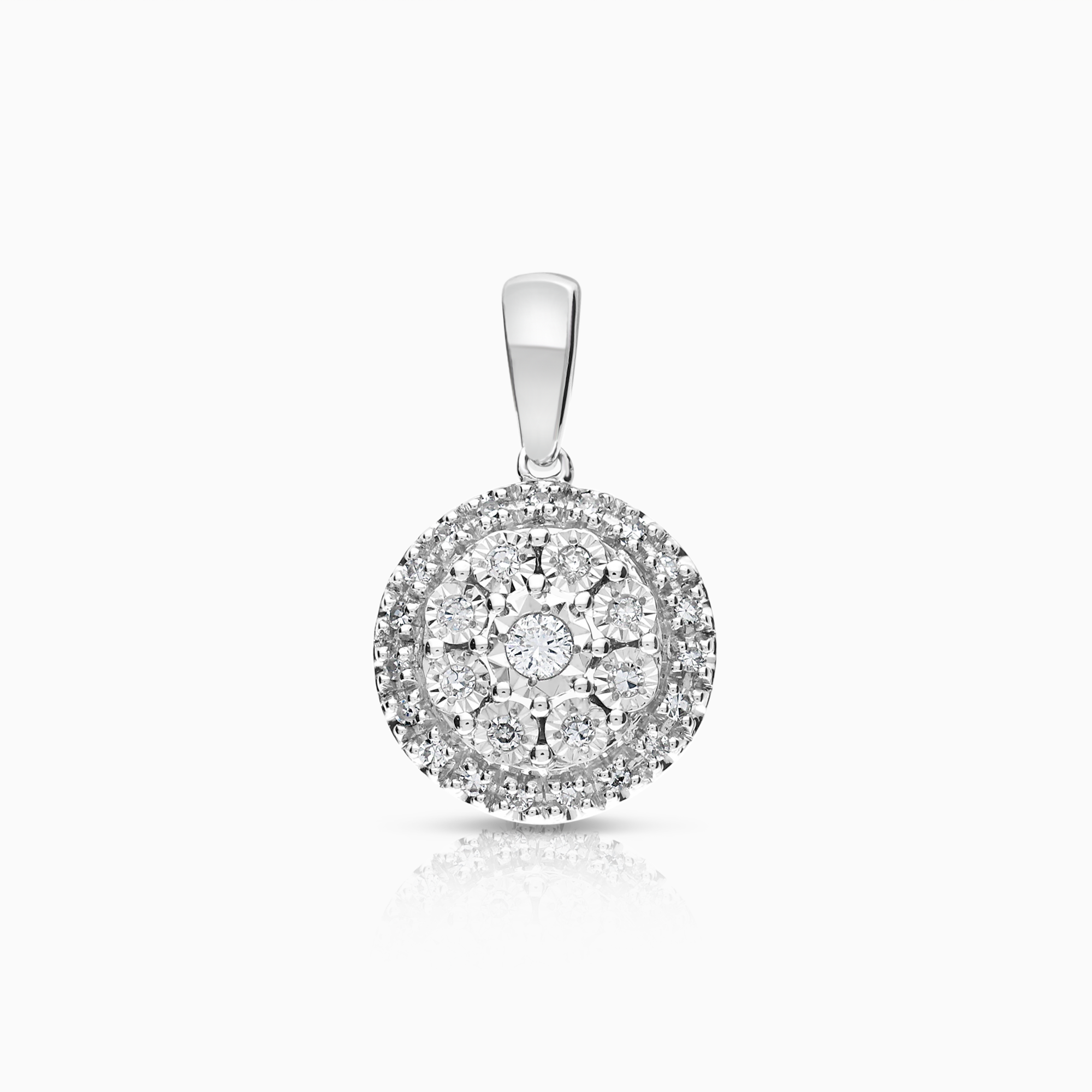 Diamantanhenge 0,10ct 18K hvitt gull