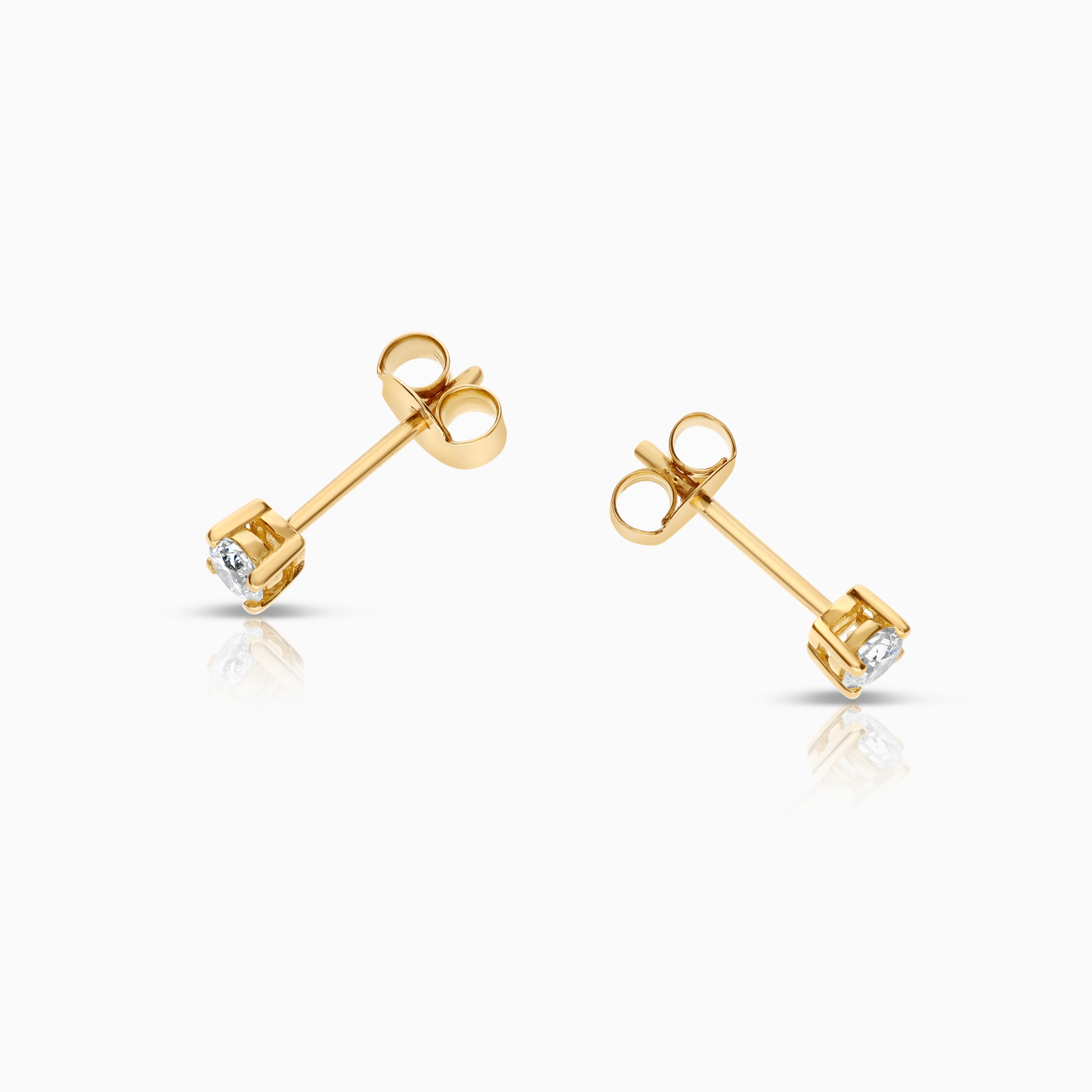 Solitär örhängen 0,26ct 18K guld