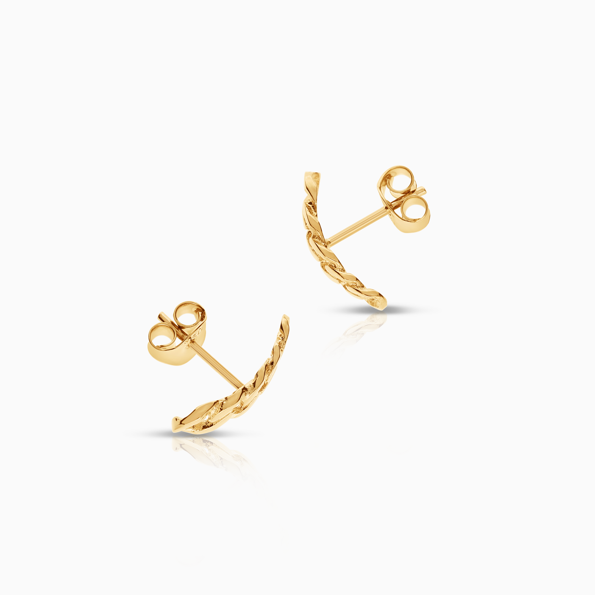 Pansar örhängen 1,23g 18K guld