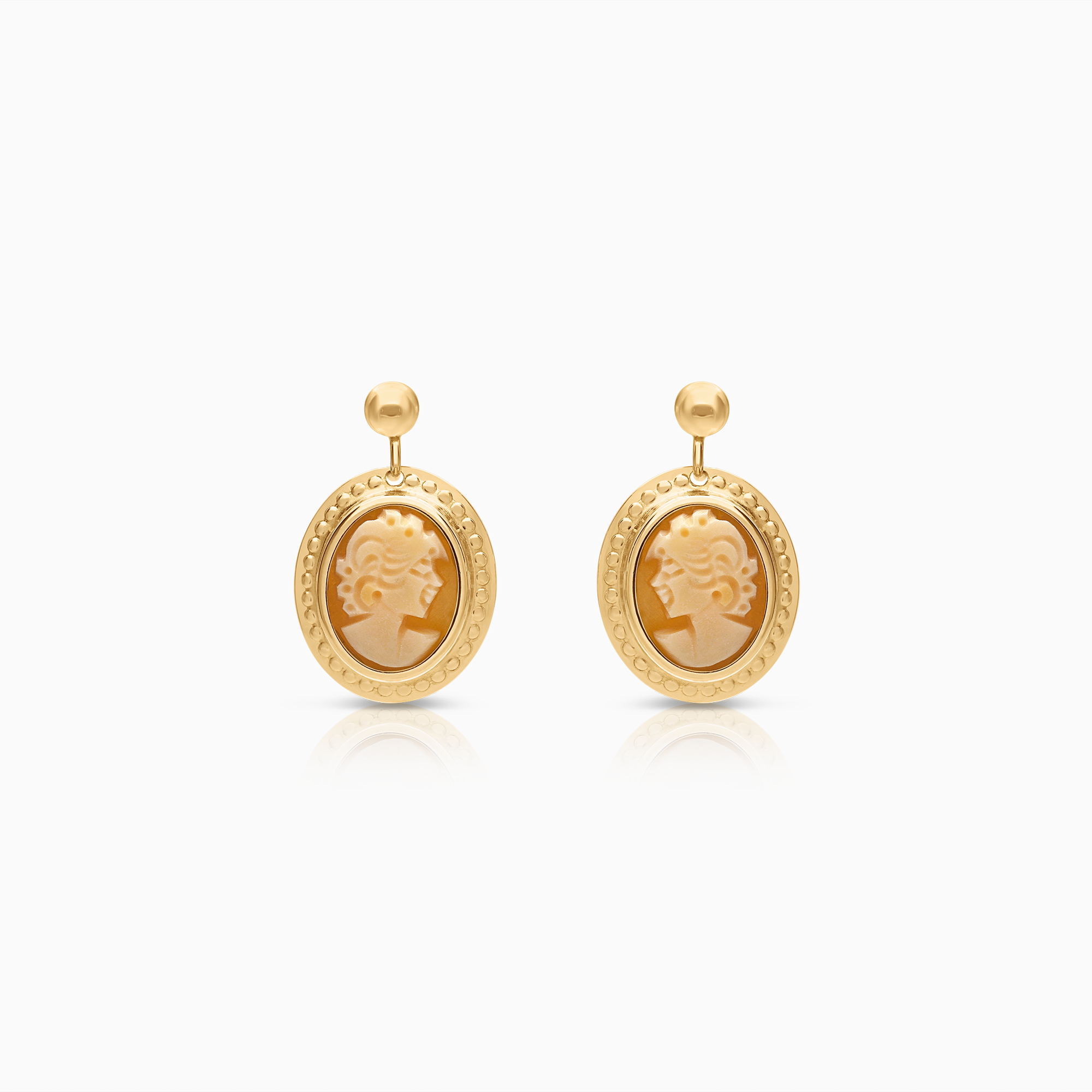 Guldörhängen camé 2,16g 18K guld