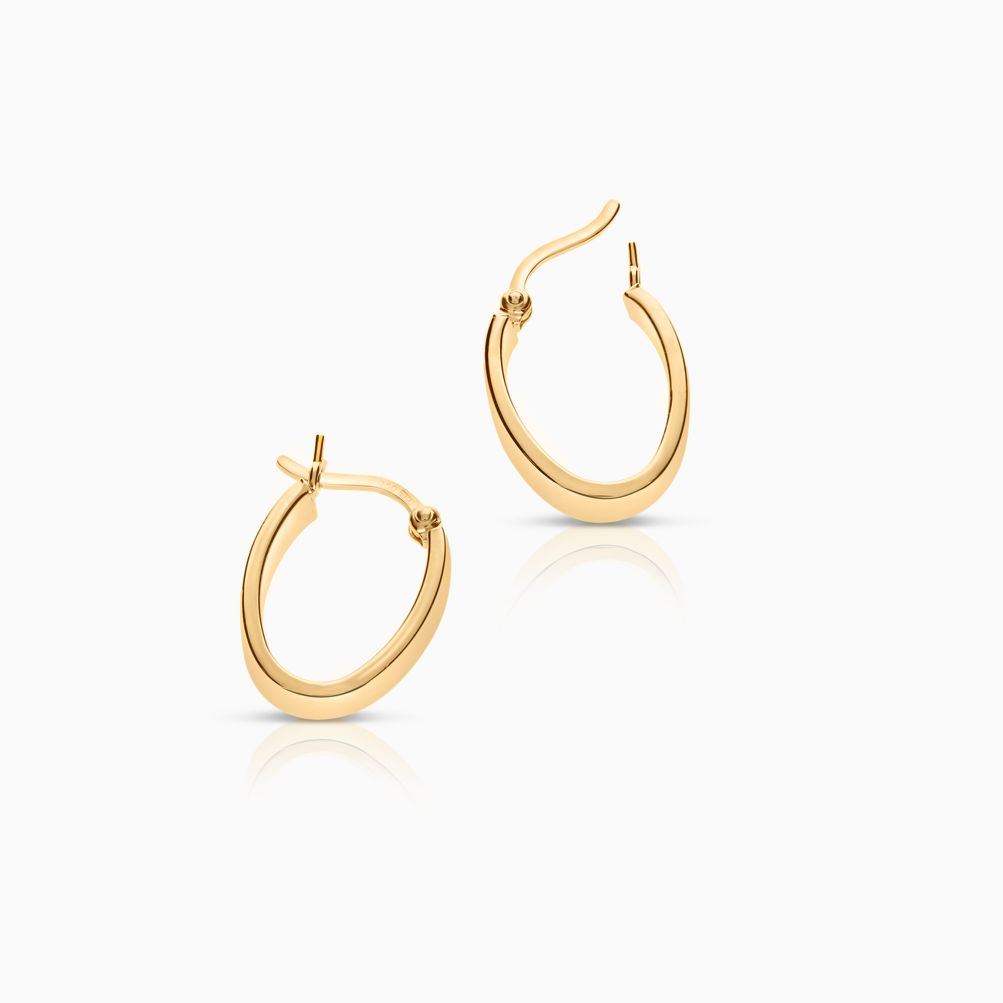 Gold hoop earrings 1.86g 18K gold