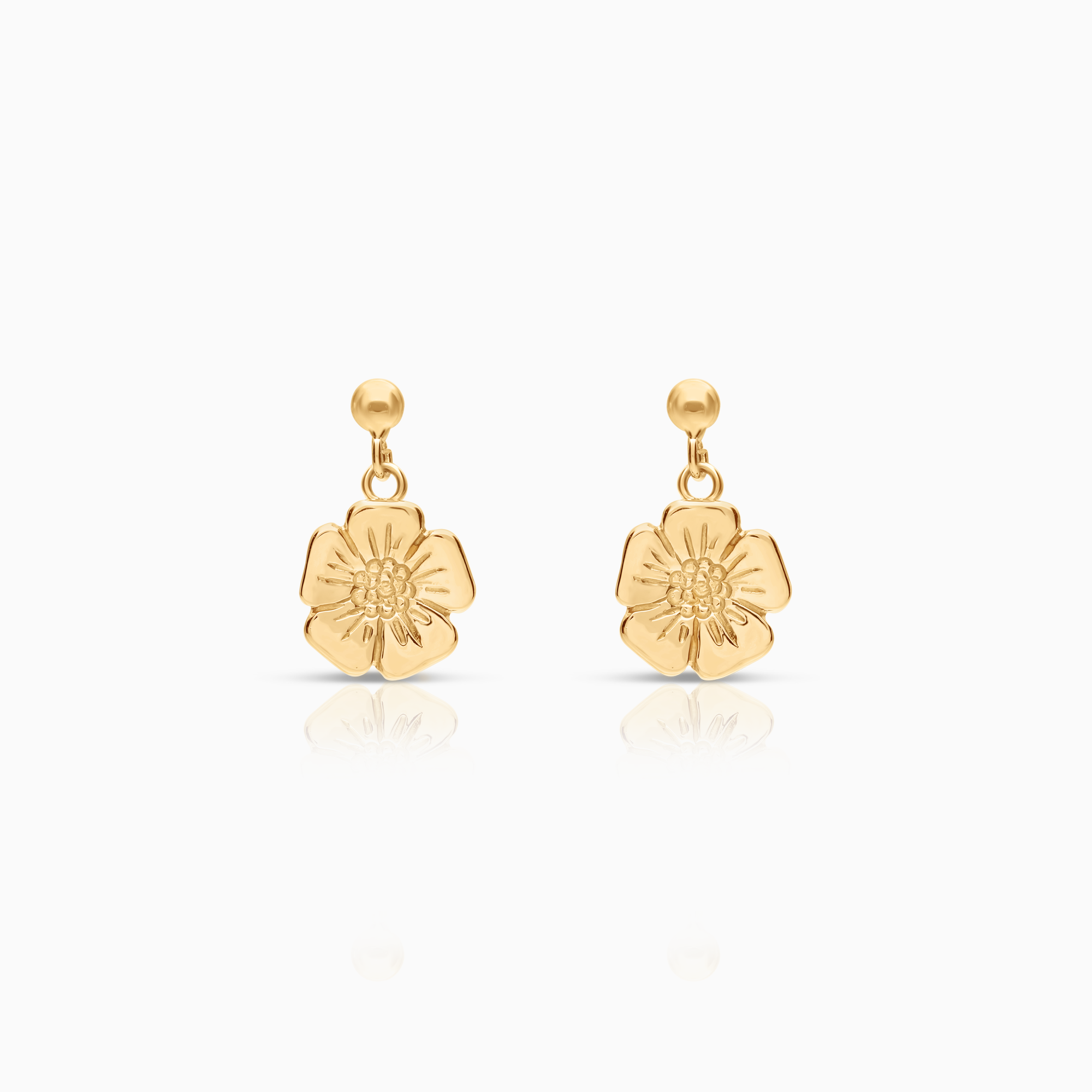 Guldörhängen blommor 2,26g 18K guld