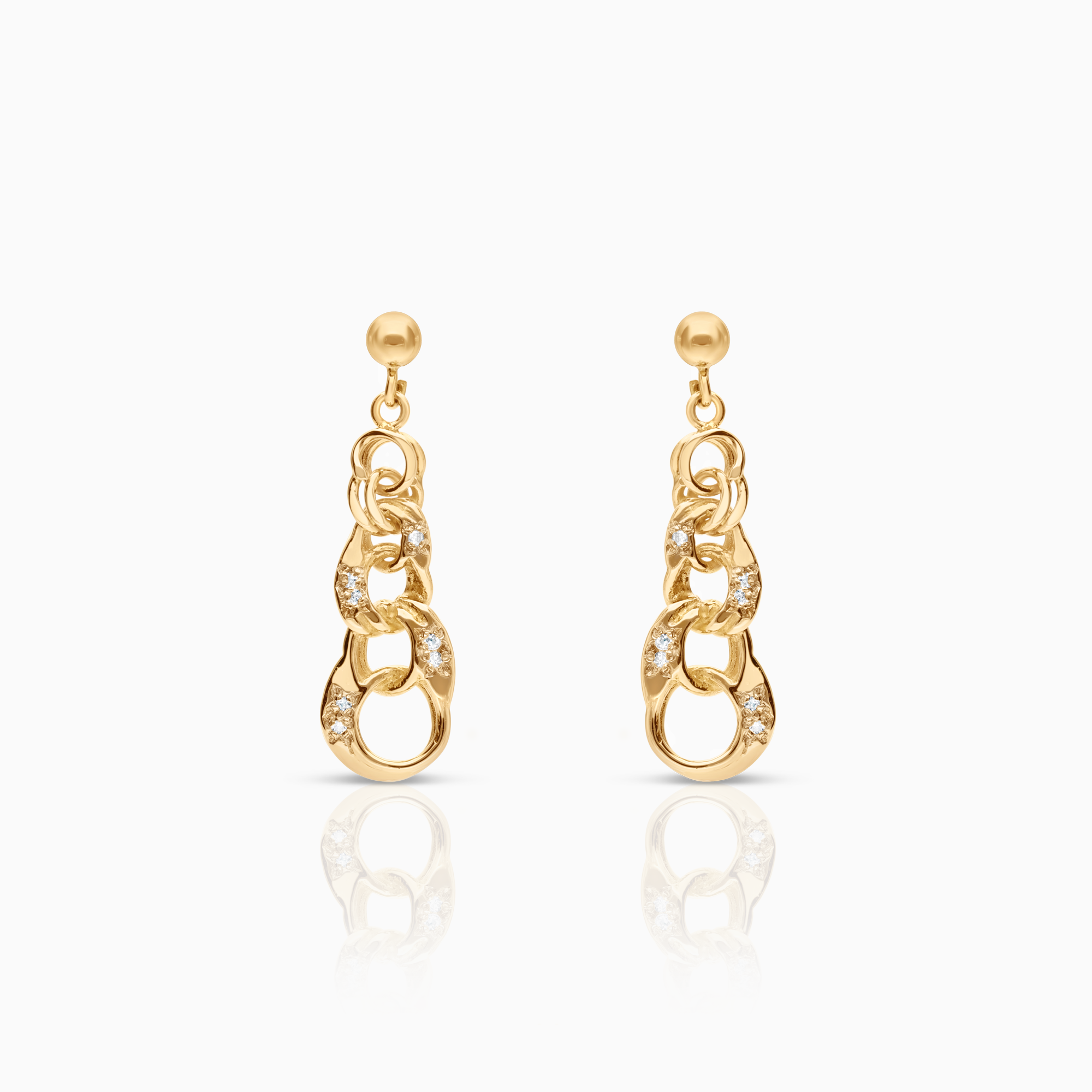 Bismarck Diamond Earrings 0.03ct 18K Gold