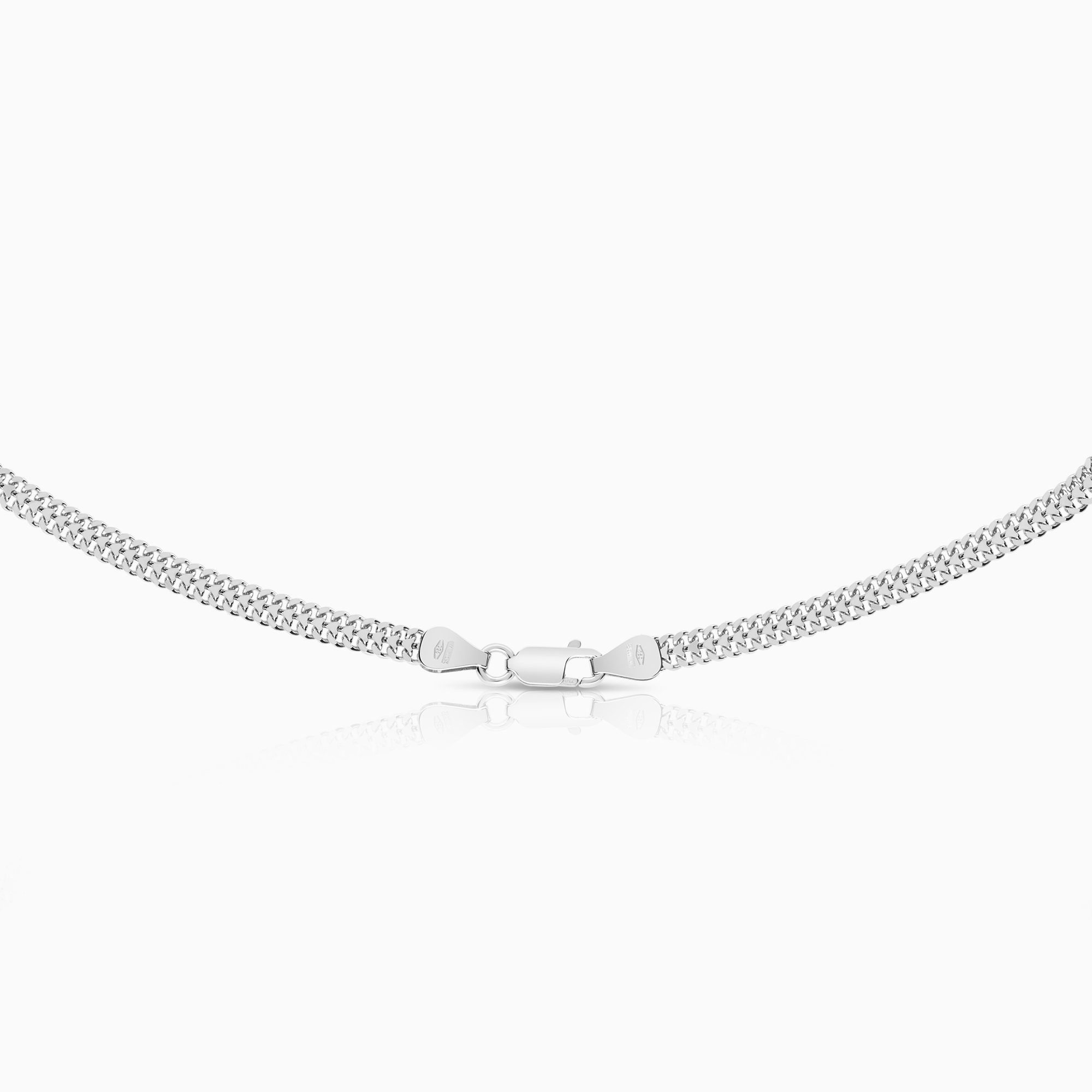 Gold necklace herringbone 13.79g 18K white gold