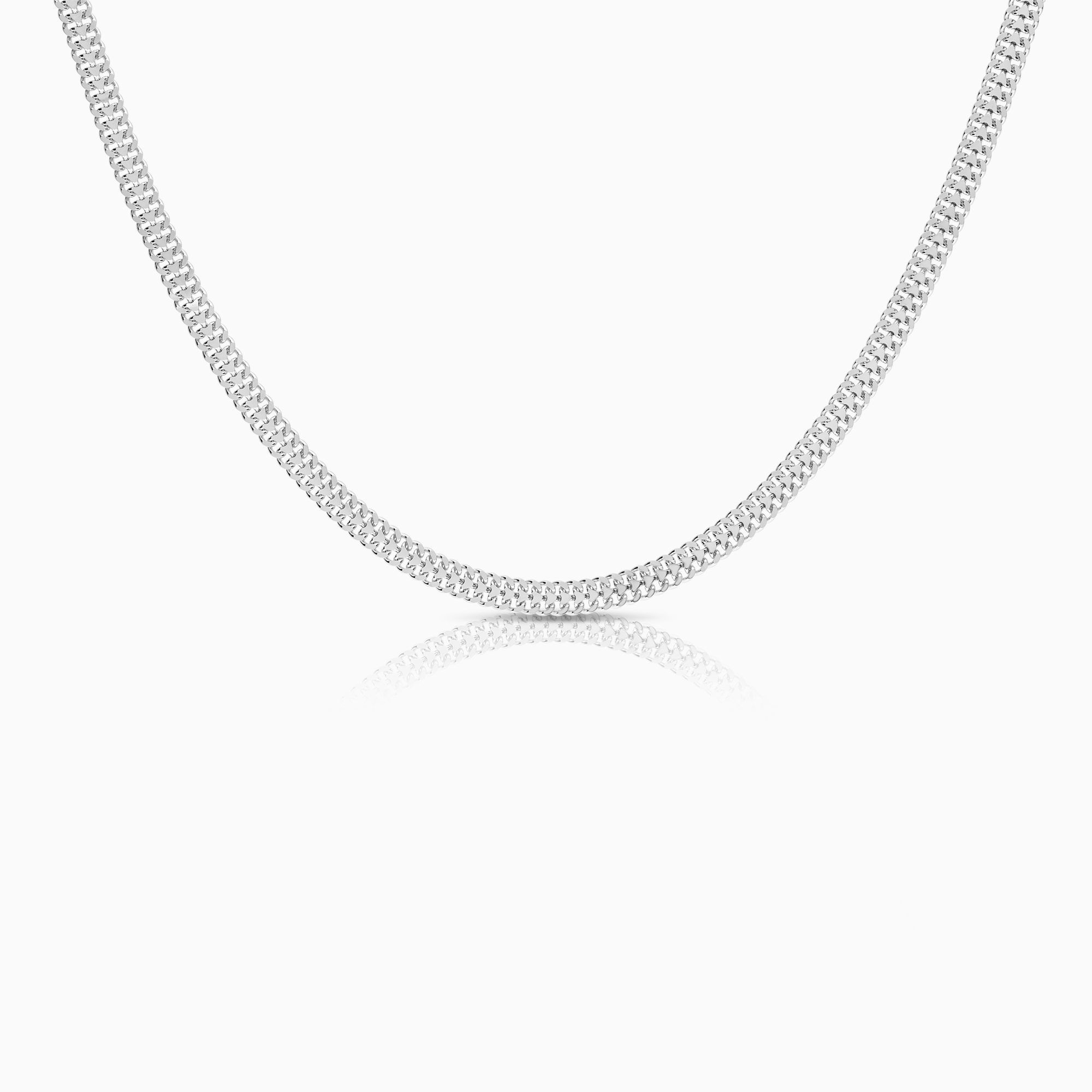 Gold necklace herringbone 13.79g 18K white gold