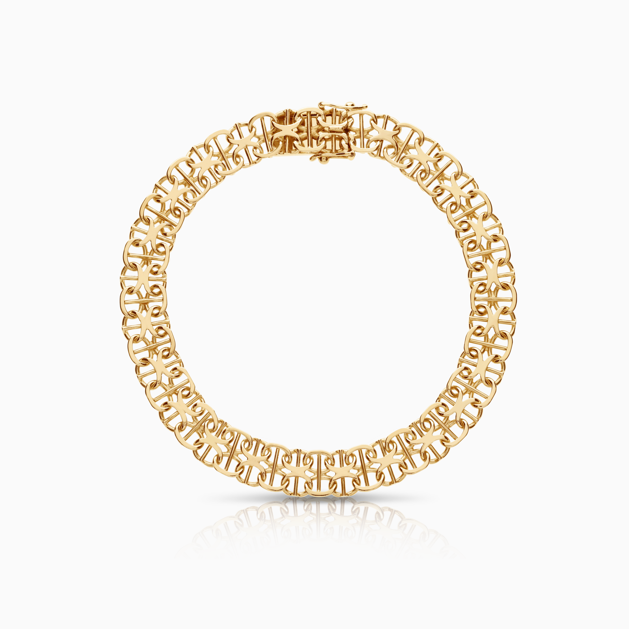 X-länk armband med stav 12,23g 18K guld