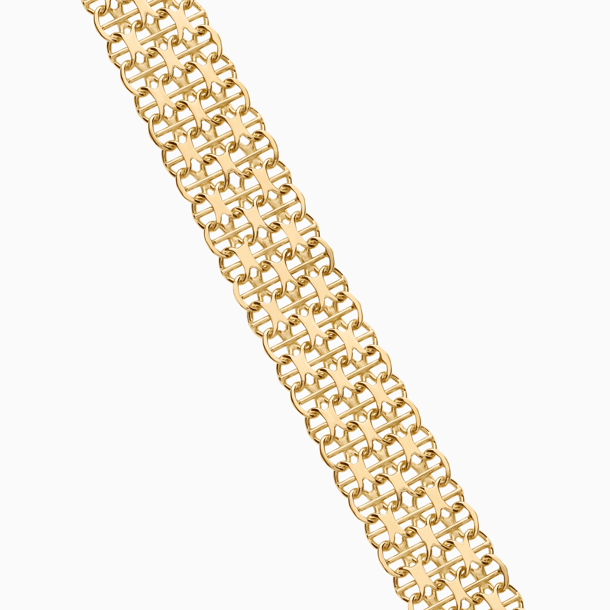 X-länk armband med stav 23,40g 18K guld