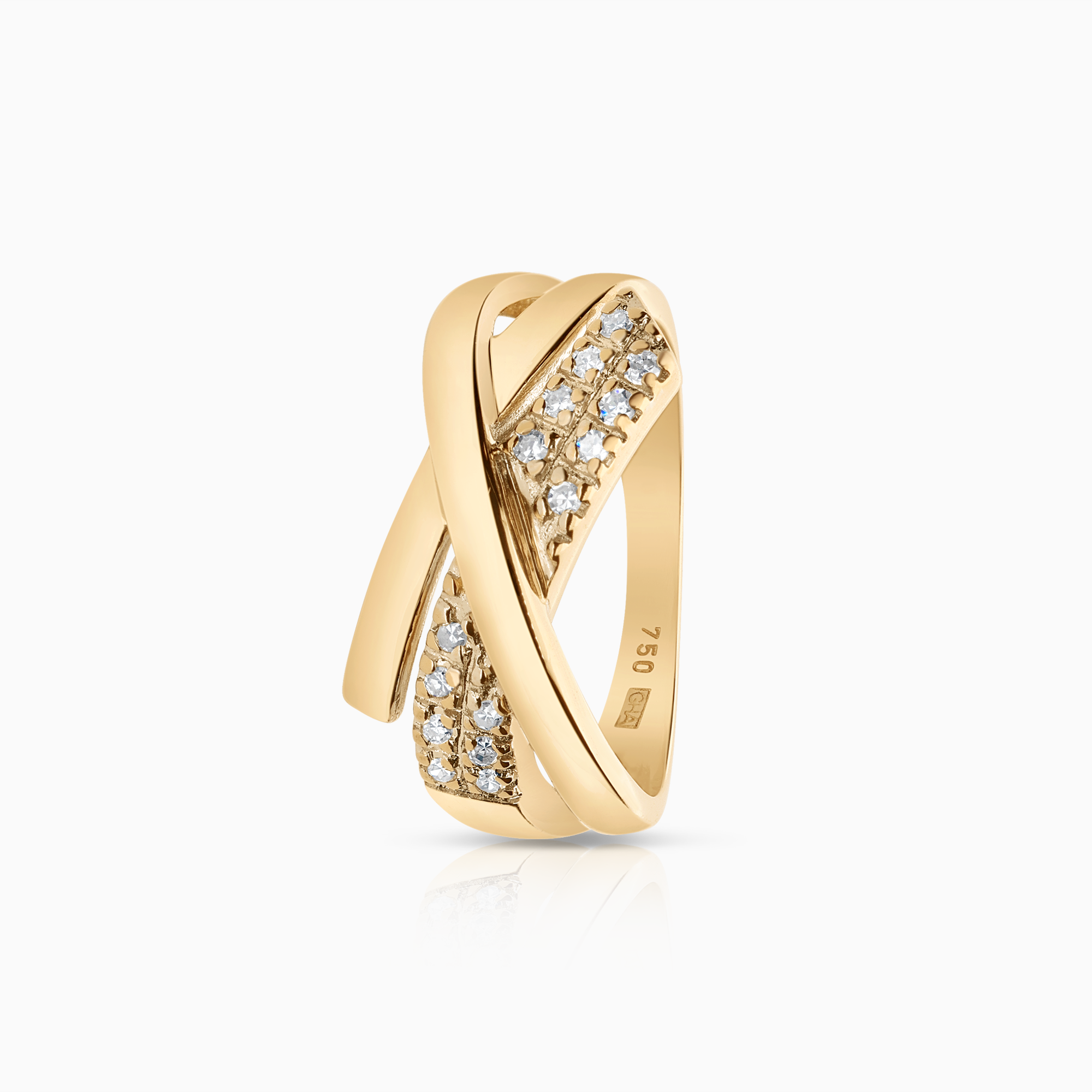 Diamantring 0,10ct 18K guld