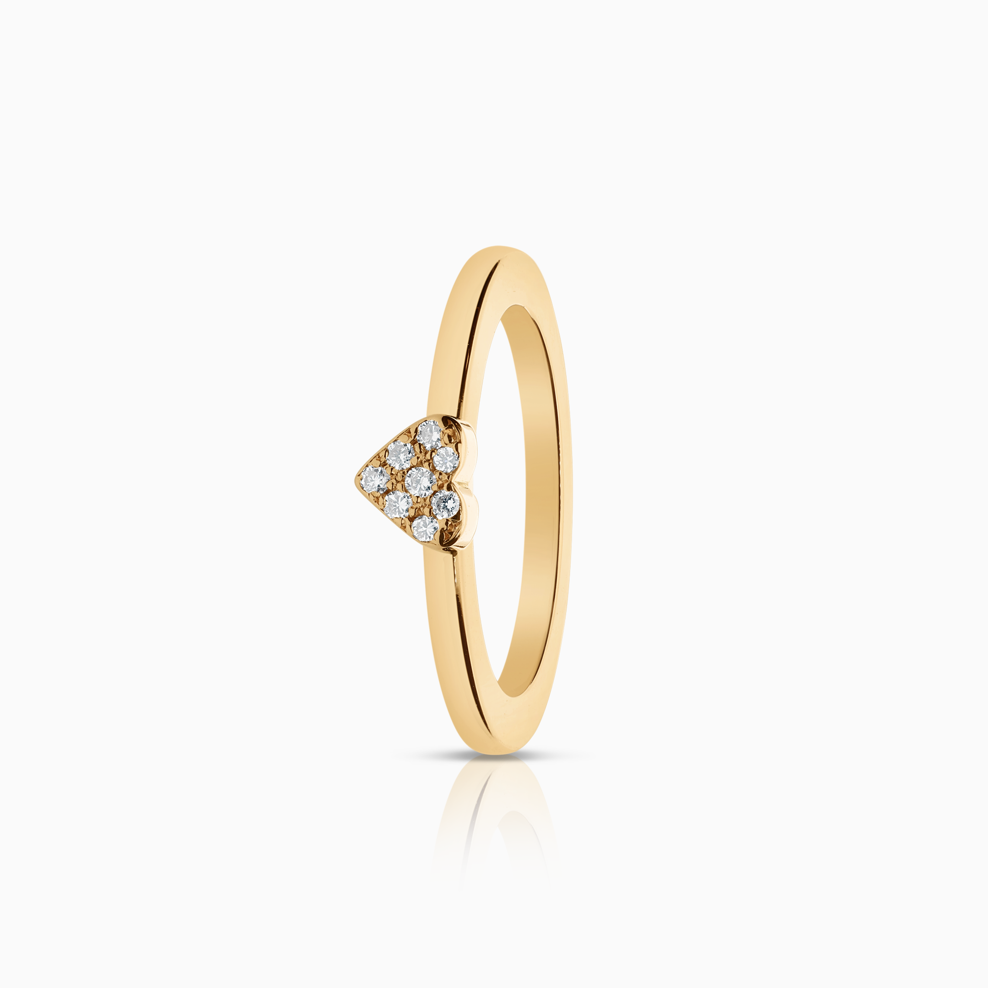 Diamantring 0,08ct 18K guld