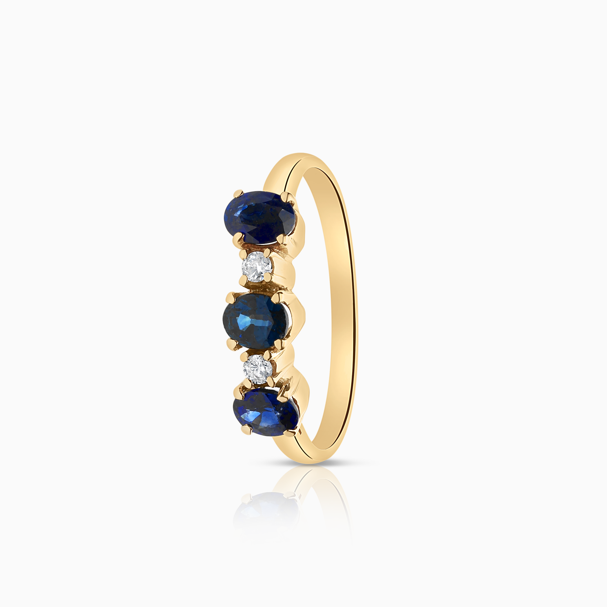 Diamantring 0,06ct 18K guld