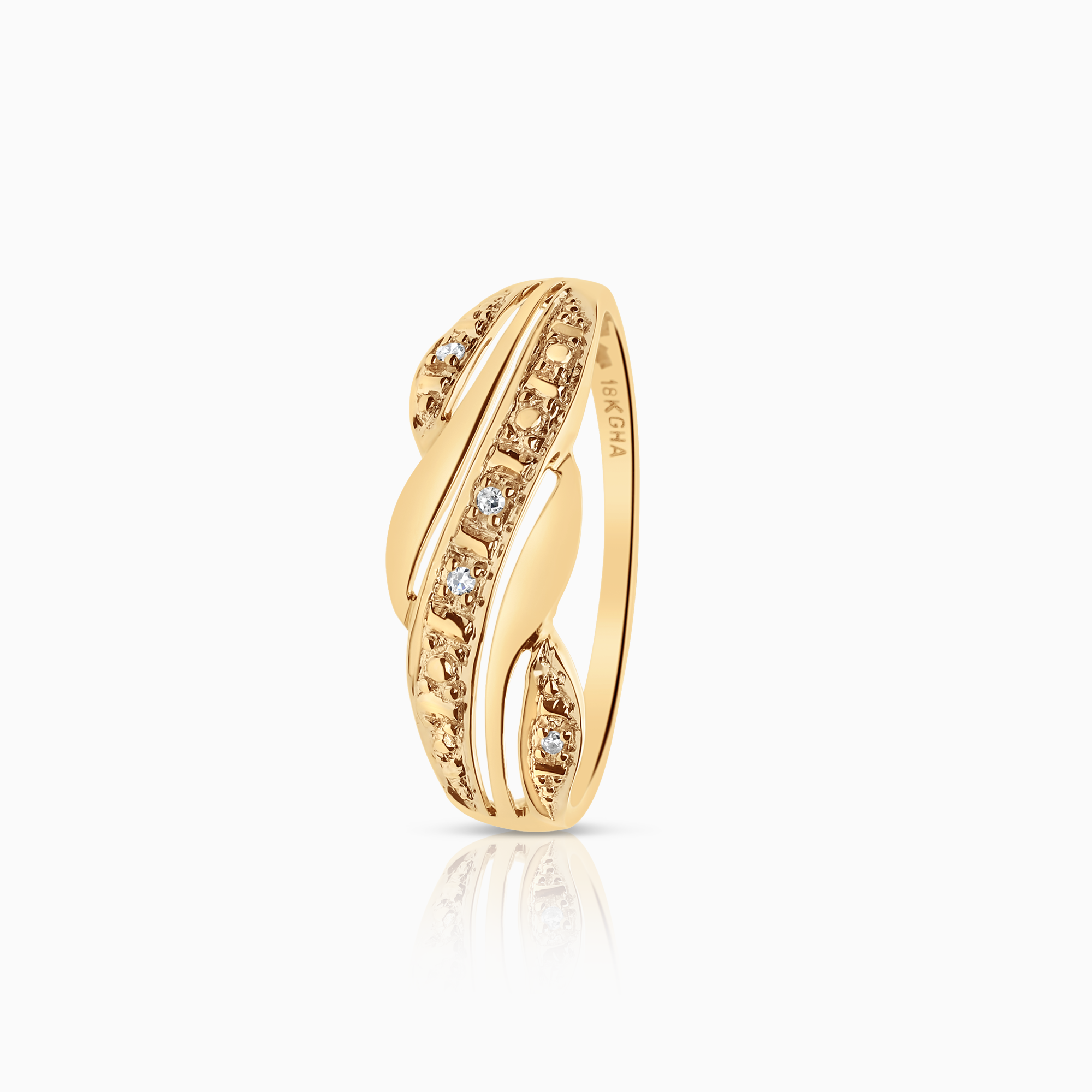 Diamantring 0,02ct 18K guld