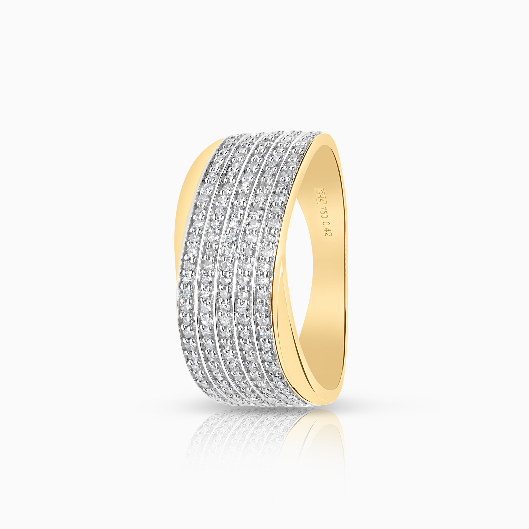 Diamantring 0,42ct 18K guld