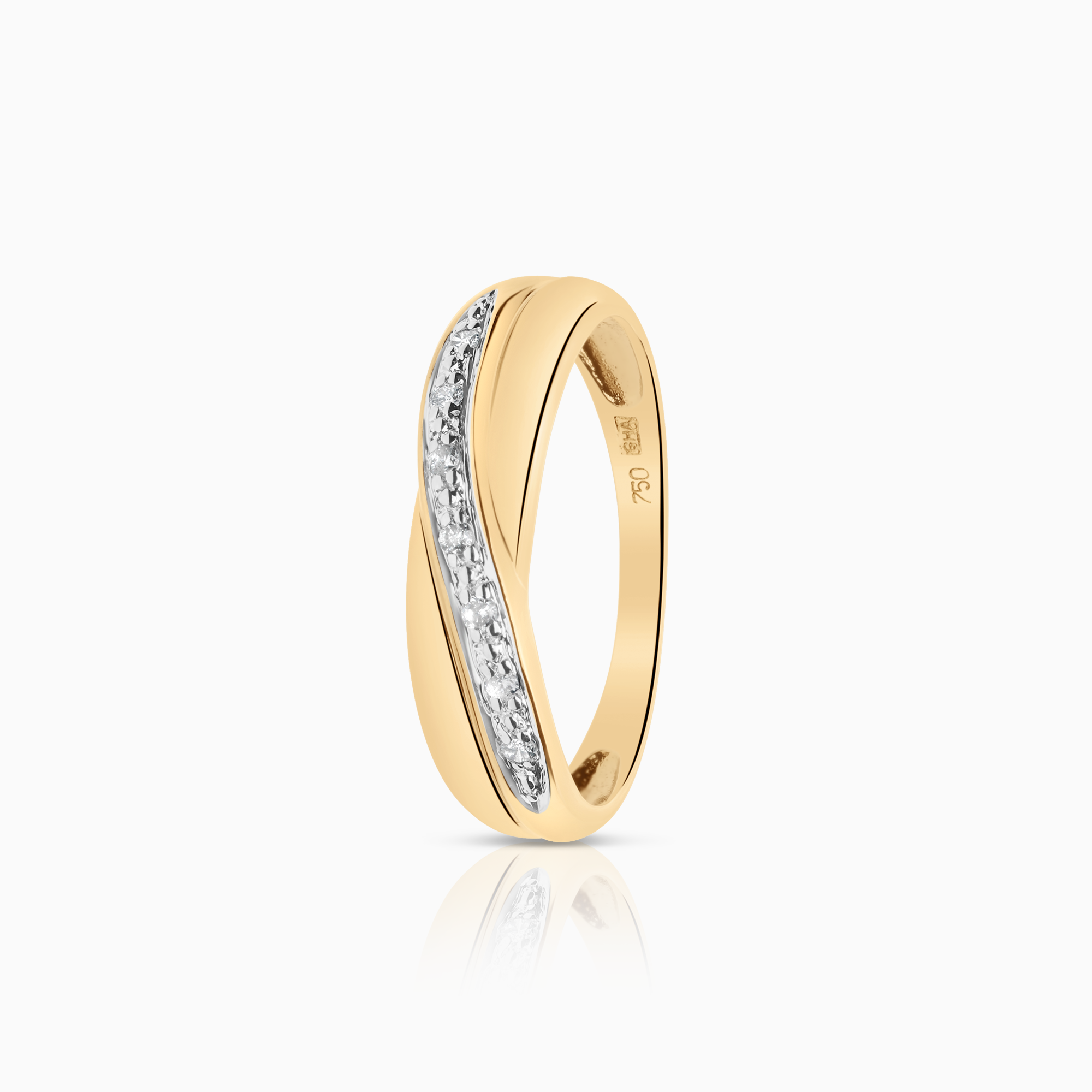 Diamantring 0,07ct 18K guld