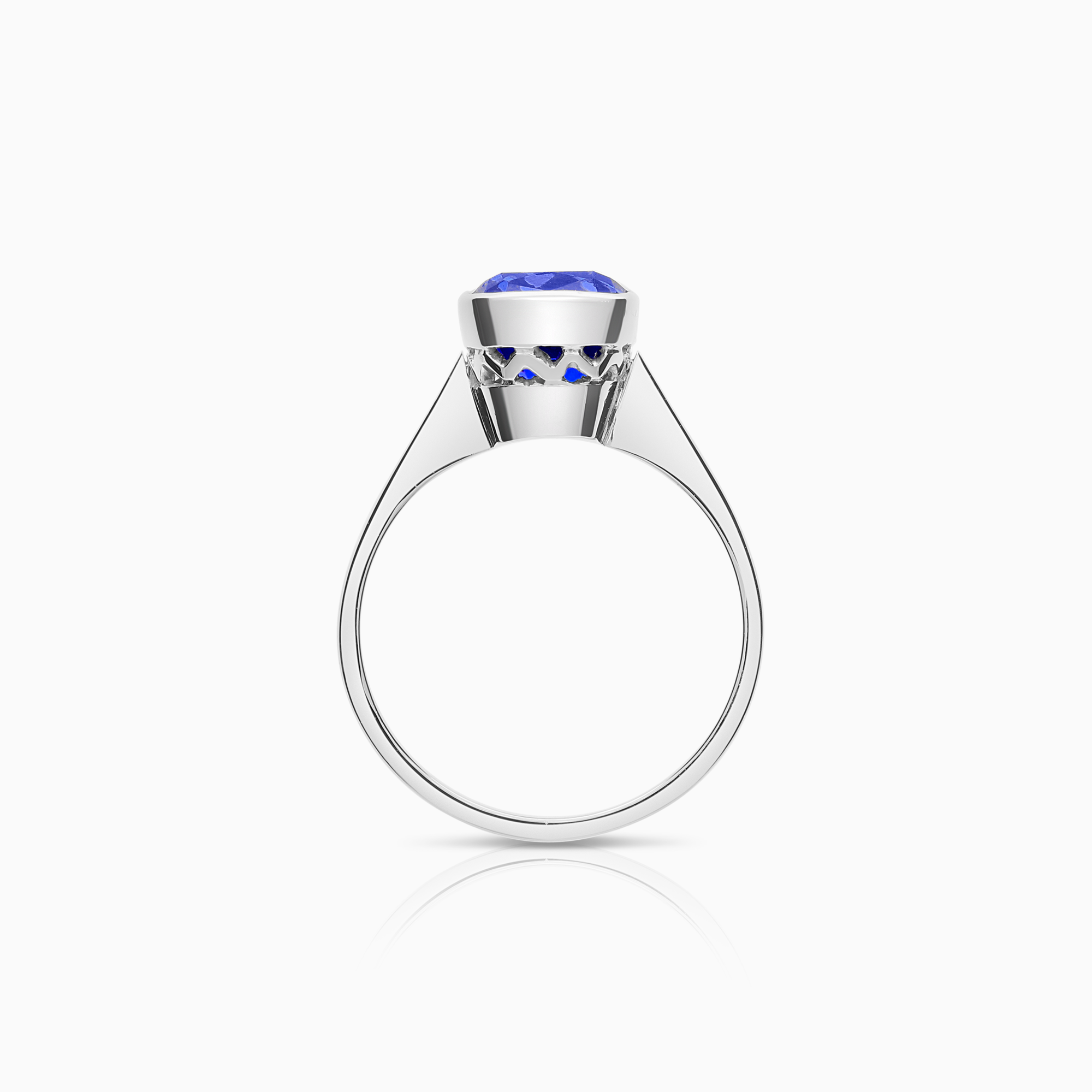 Ädelstensring 3,80g 18K vitguld