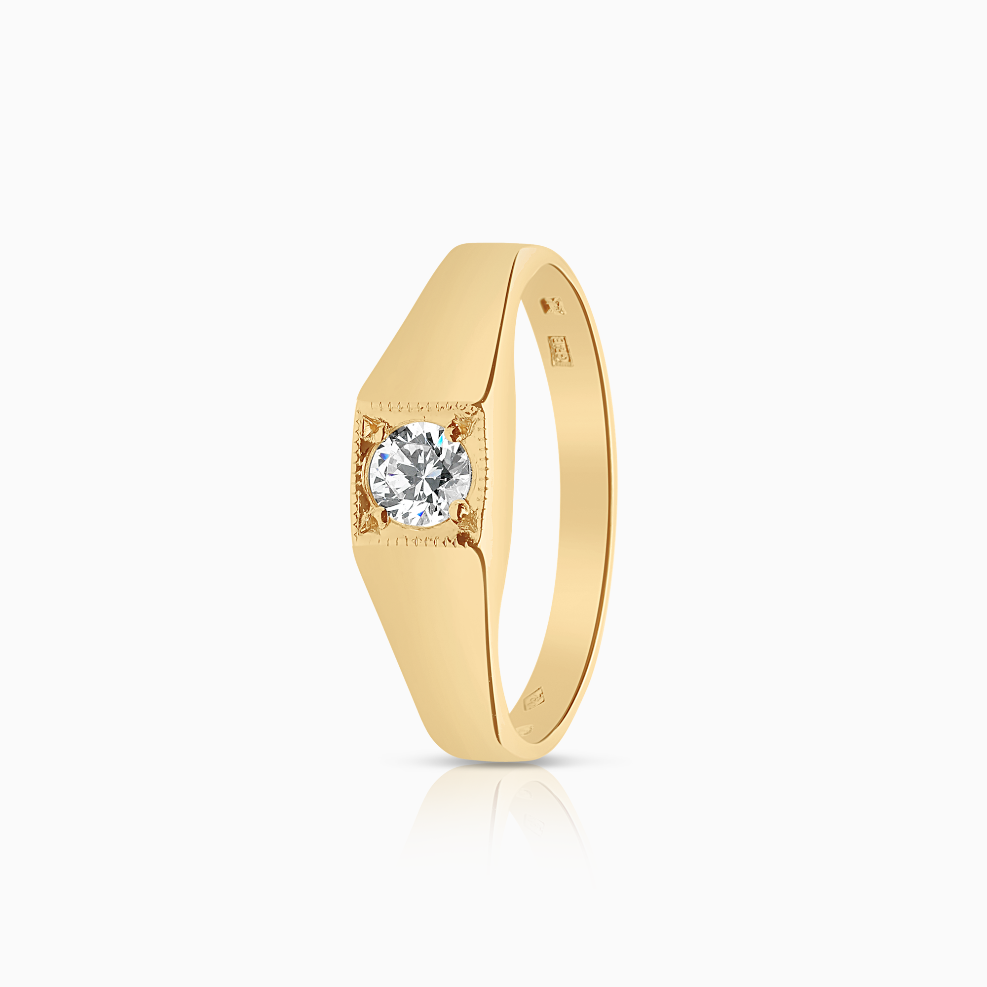 Solitärring 1,60g 18K guld